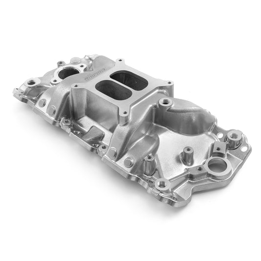 Colector de admisión de aluminio pulido para Chevy SBC 350 MidRise