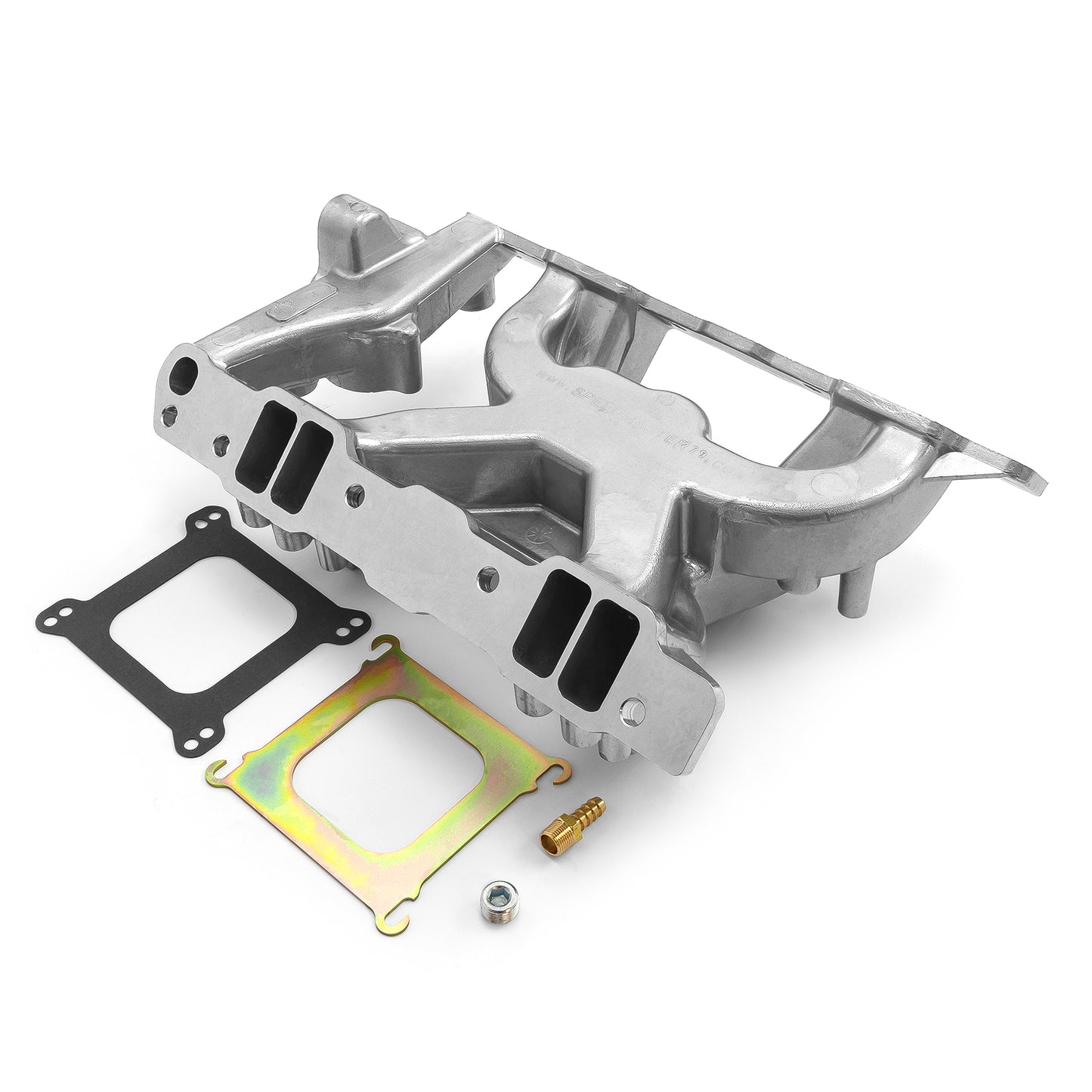 Colector de admisión de aire de aluminio pulido para Pontiac 326, 350, 389, 400, 428 y 455 MidRise