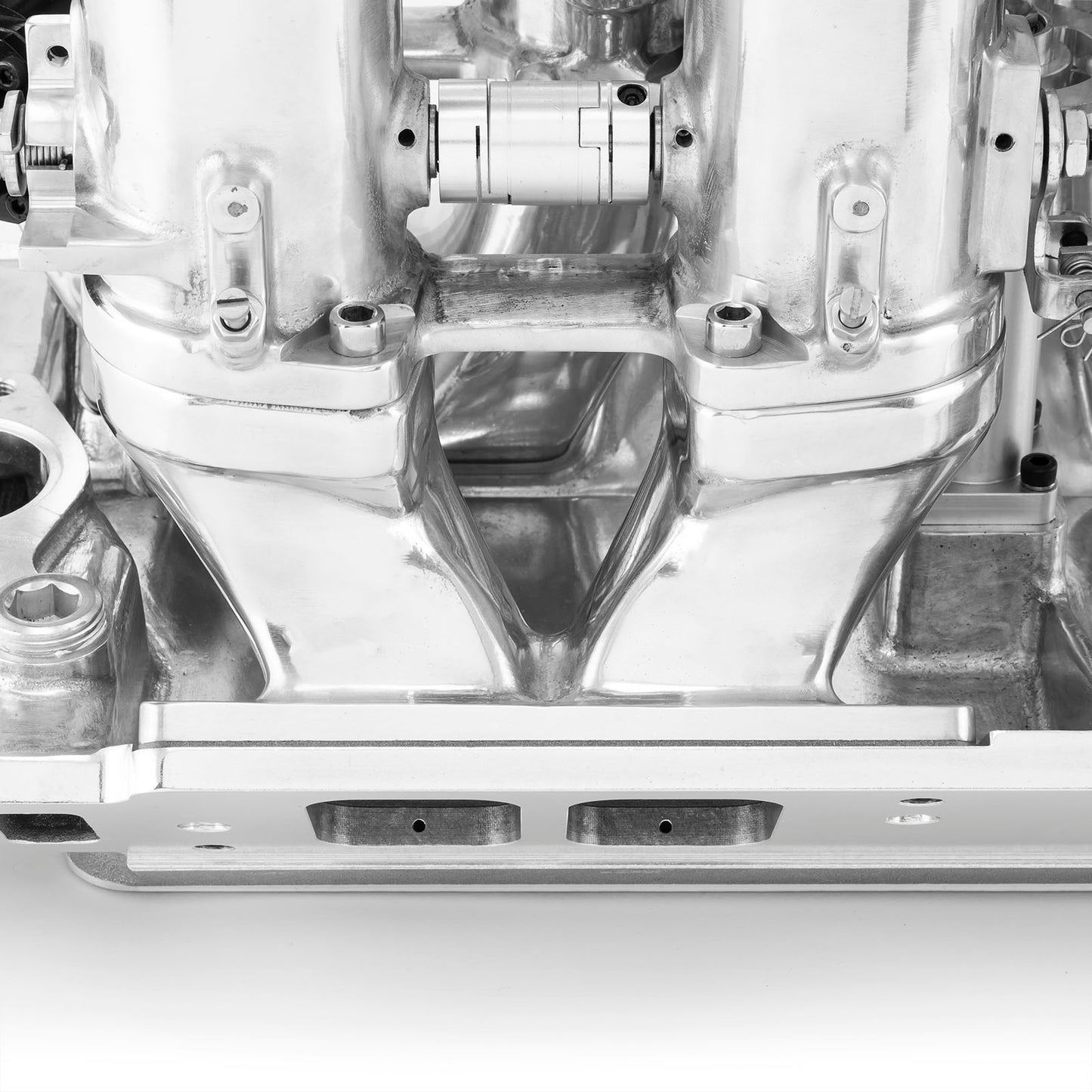 Sistema de colector de admisión EFI de 8 pilas y corriente descendente para Chevy BBC 454, completamente pulido