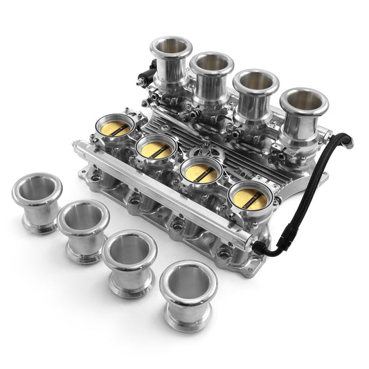 Sistema de colector de admisión EFI de 8 pilas y corriente descendente para Ford Coyote, completo y pulido