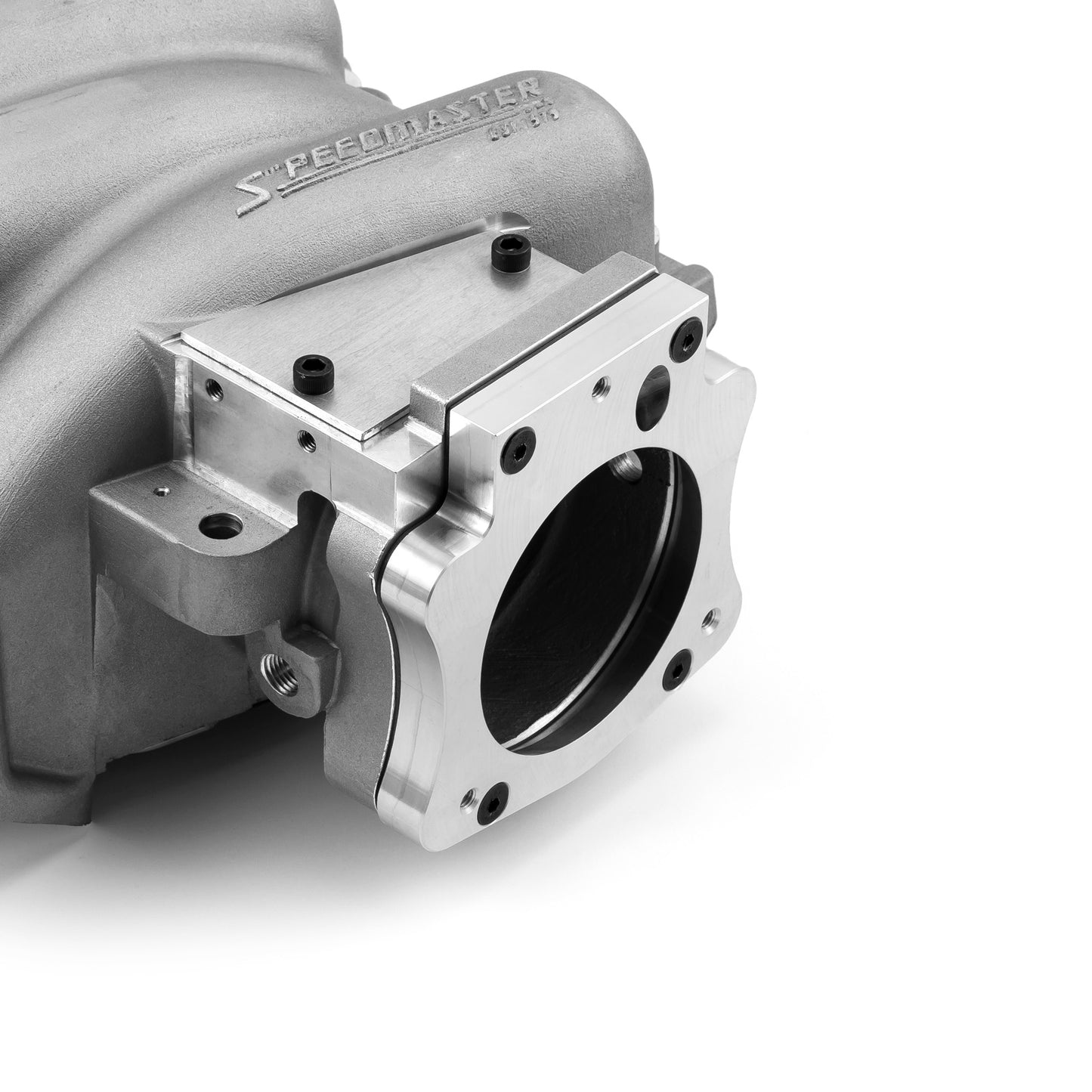 Colector de admisión de aire de 3 pernos y 85 mm para Chevy LS1 LS6 EFI (satinado)