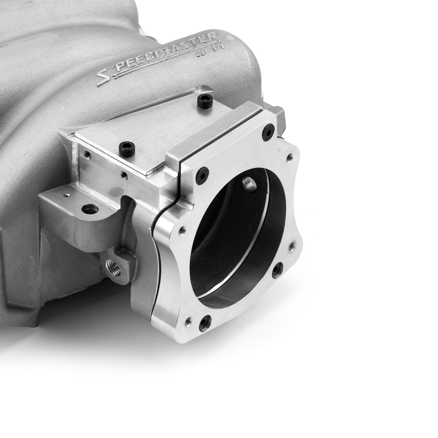 Colector de admisión de aire Chevy LS2 EFI de 96 mm y 4 pernos (satinado)