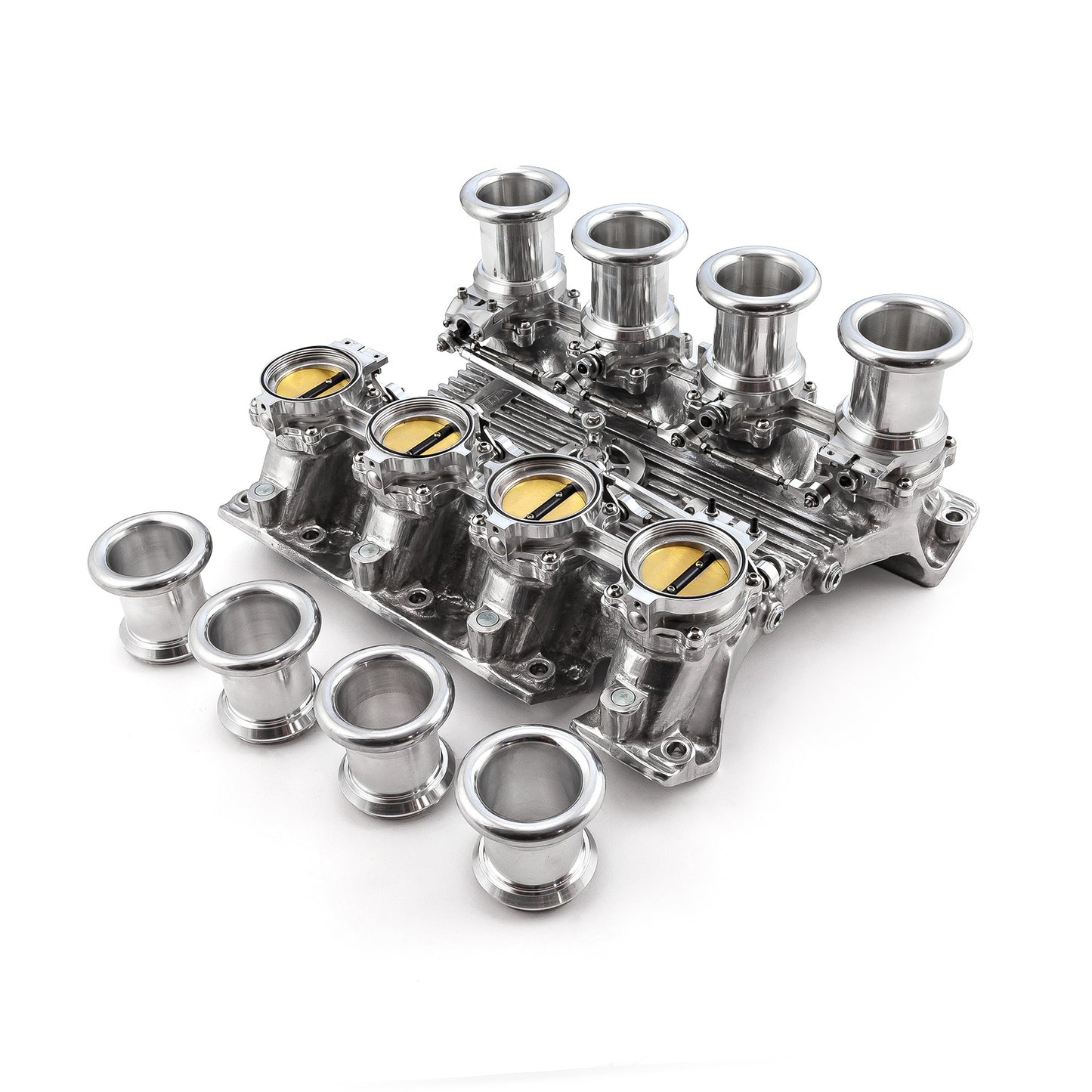 Sistema de colector de admisión EFI de 8 pilas de corriente descendente para Chevy Gen V LT1, completo y pulido
