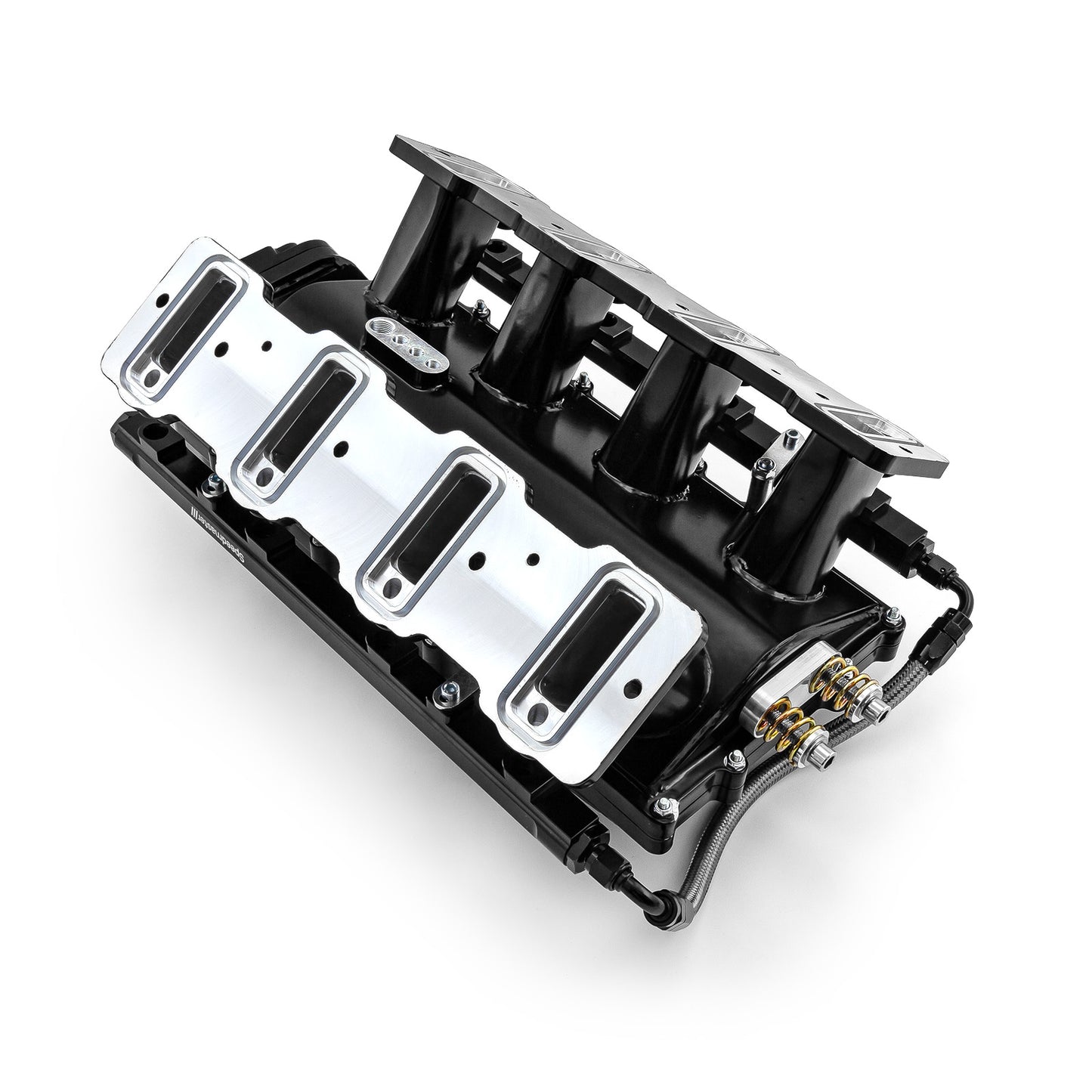 Colector de admisión EFI de 4 pernos, 98 mm, fabricado por Ram Air, para Chevy GM LS1, 2 piezas, color negro