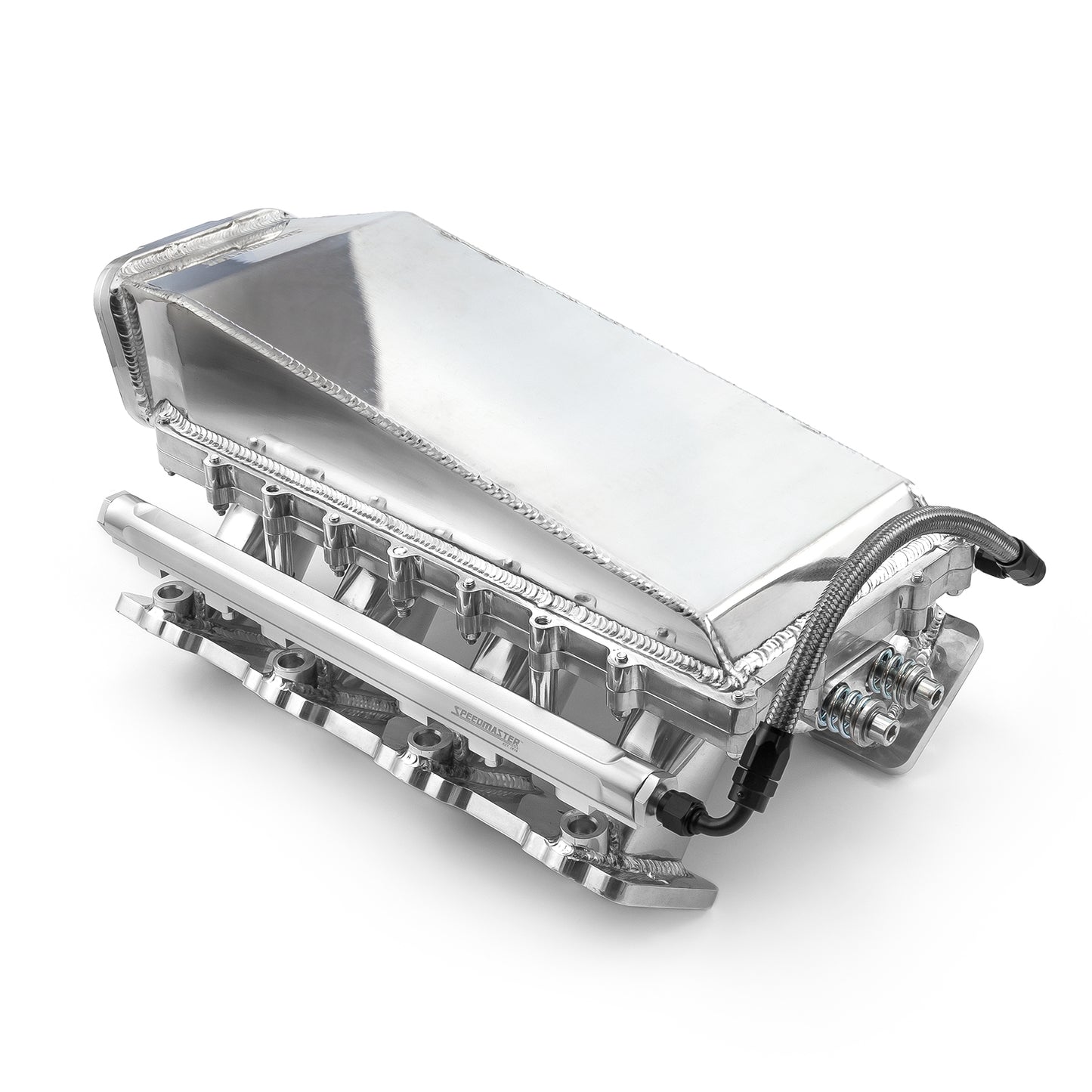 Colector de admisión EFI de 4 pernos, 98 mm, fabricado por Ram Air, para Chevy GM LS1, 2 piezas, pulido