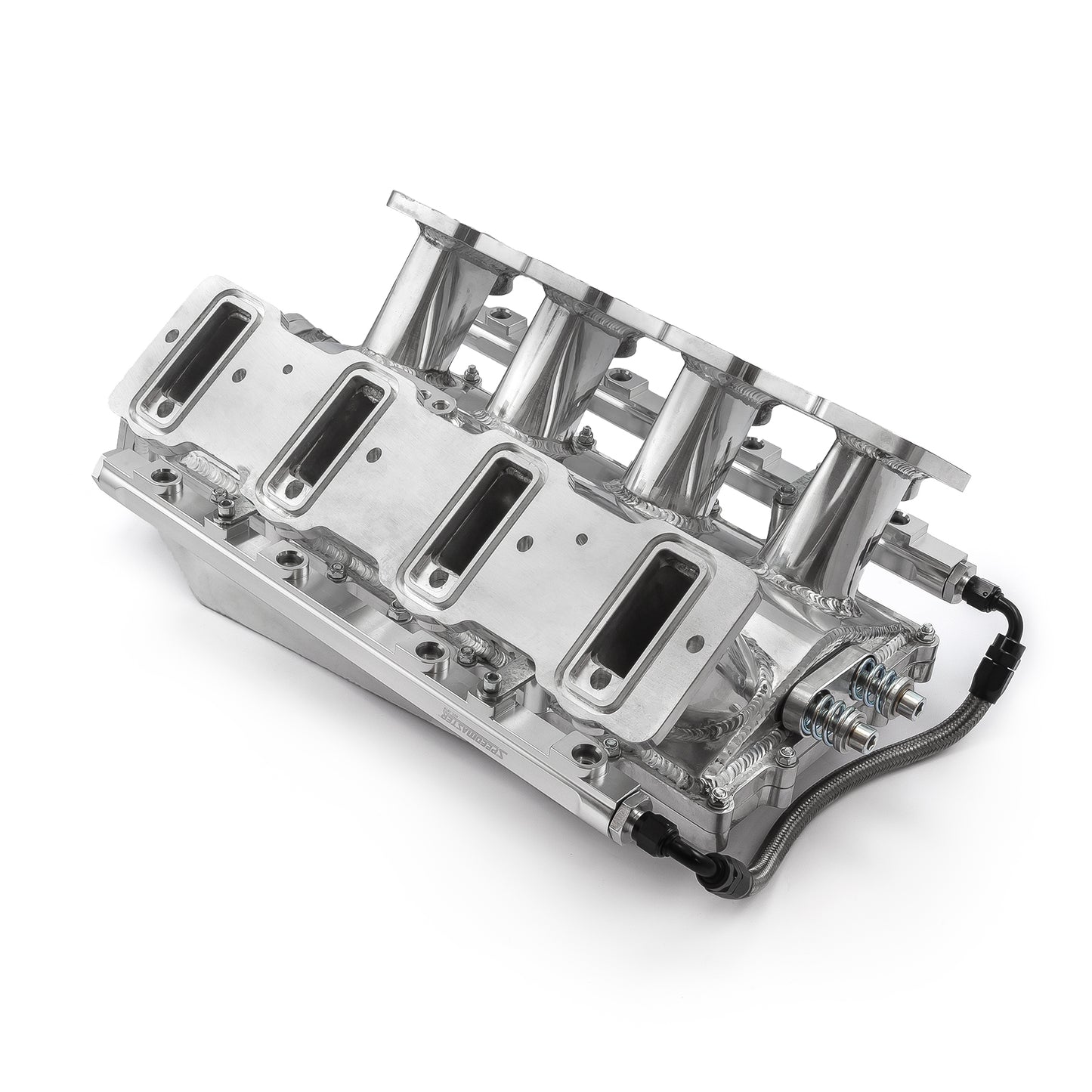 Chevy GM LS1 2pc Fabricated Ram Air 98mm 4 Bolt EFI Intake Manifold Polished