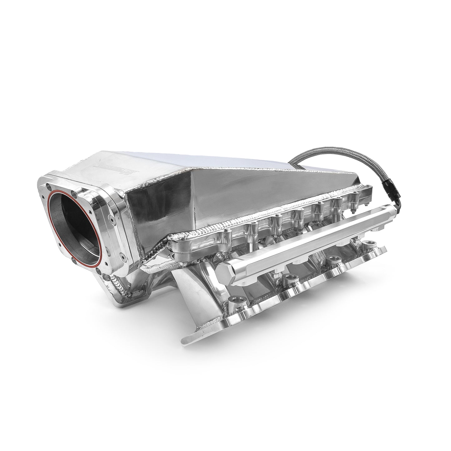 Colector de admisión EFI de 4 pernos, 98 mm, fabricado por Ram Air, para Chevy GM LS3, 2 piezas, pulido