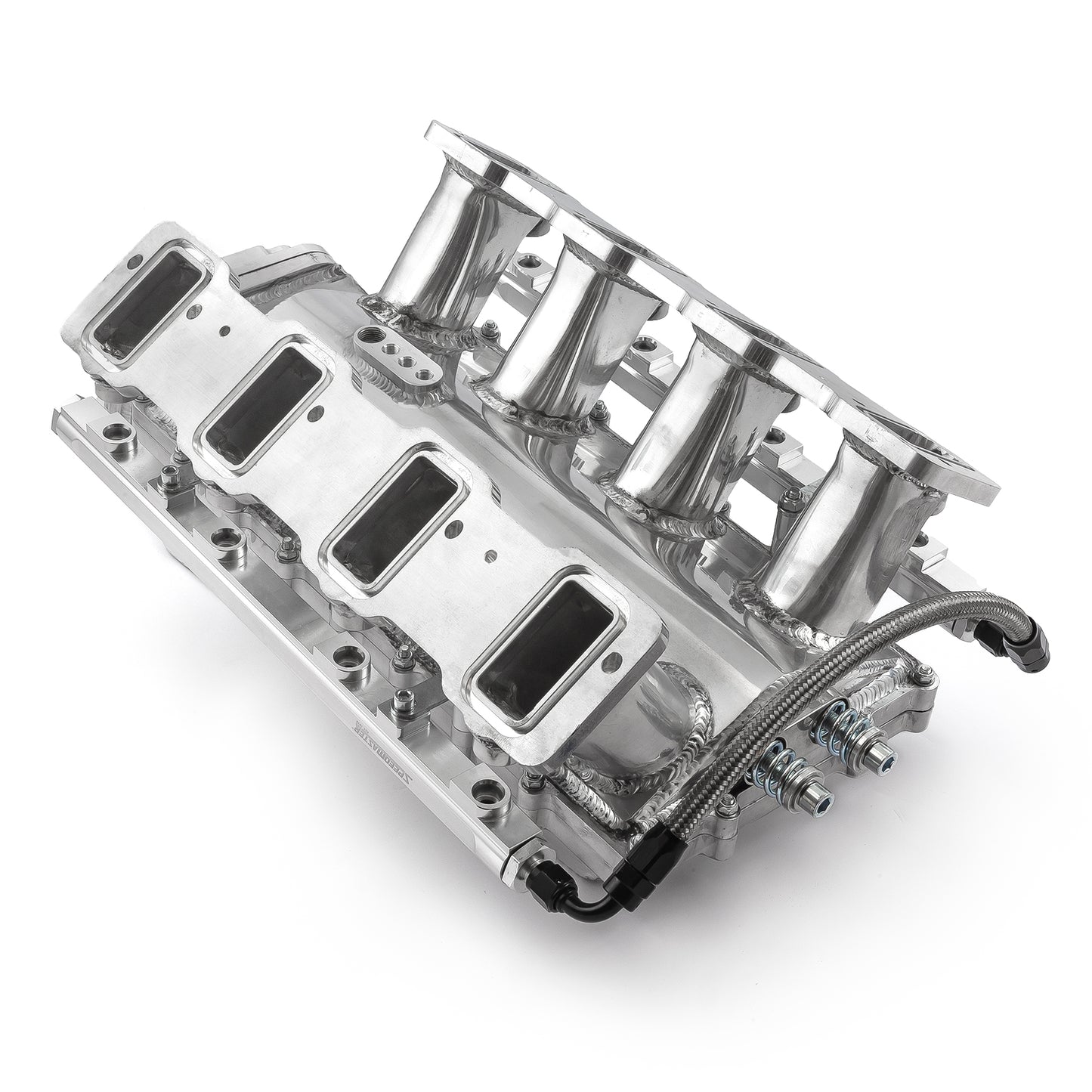 Colector de admisión EFI de 4 pernos, 98 mm, fabricado por Ram Air, para Chevy GM LS3, 2 piezas, pulido