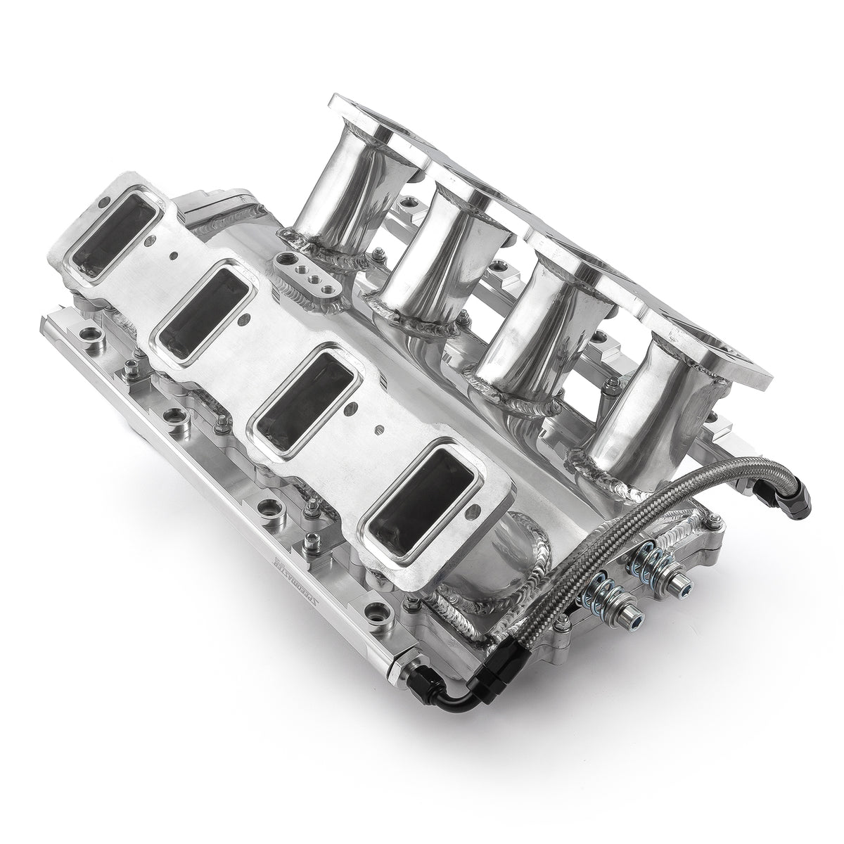 Colector de admisión EFI de 4 pernos, 98 mm, fabricado por Ram Air, para Chevy GM LS3, 2 piezas, pulido