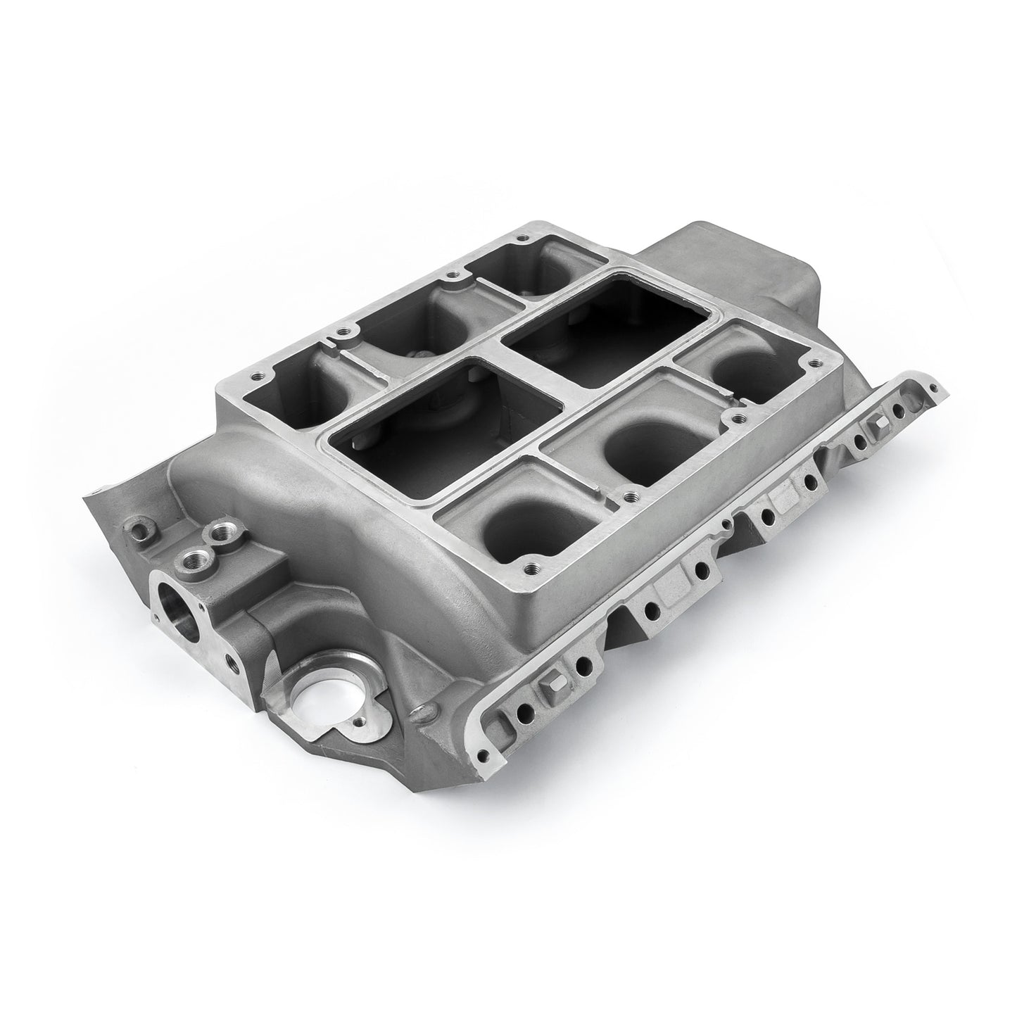Colector de admisión de aluminio para supercargador Ford FE 390 428 6-71 8-71, satinado