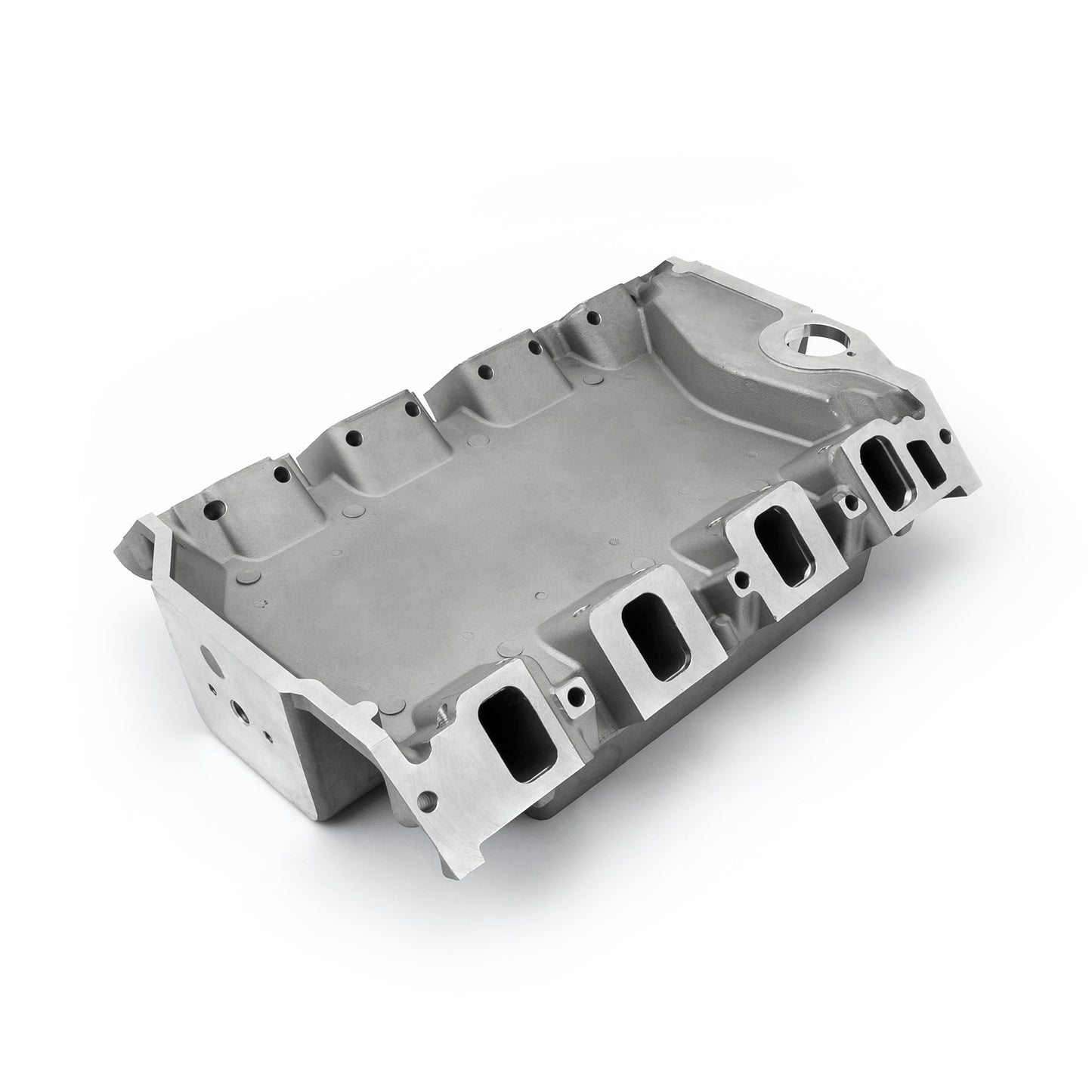 Colector de admisión de aluminio para supercargador Ford FE 390 428 6-71 8-71, satinado