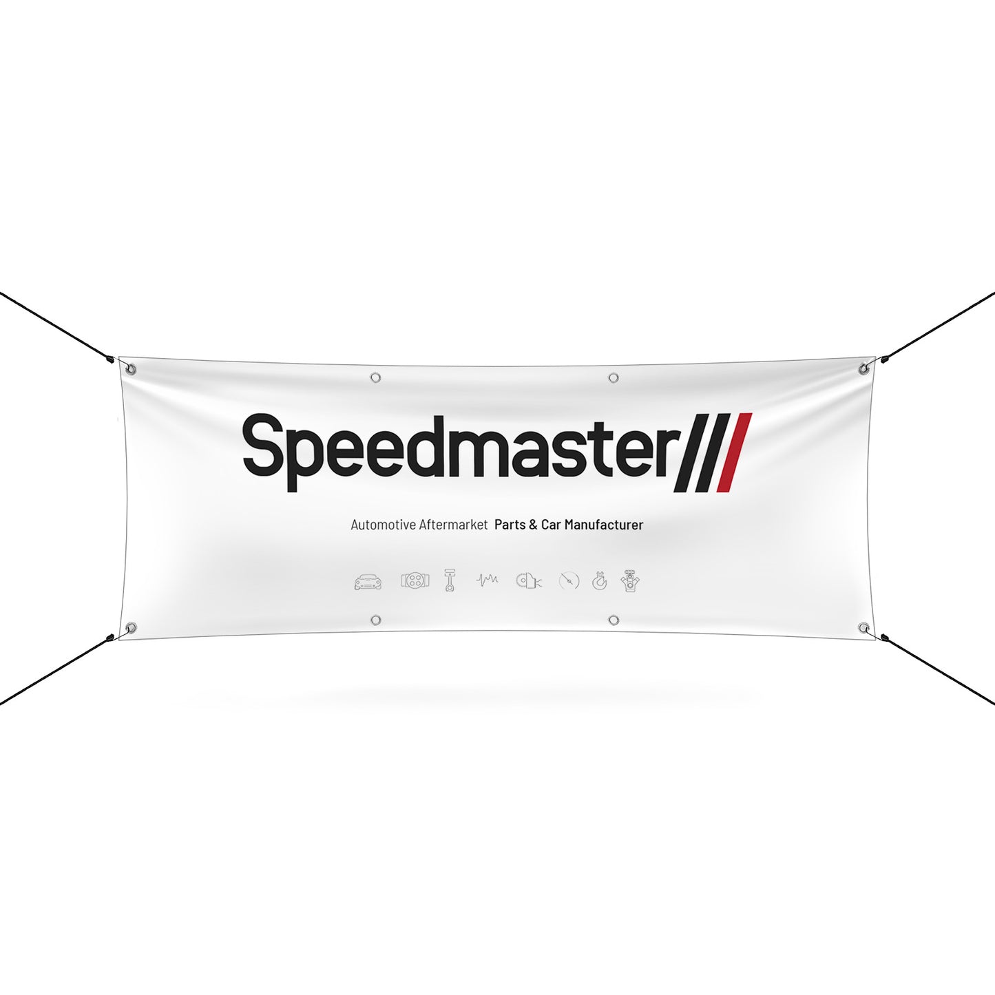 Banner corporativo Speedmaster de 120" x 48"
