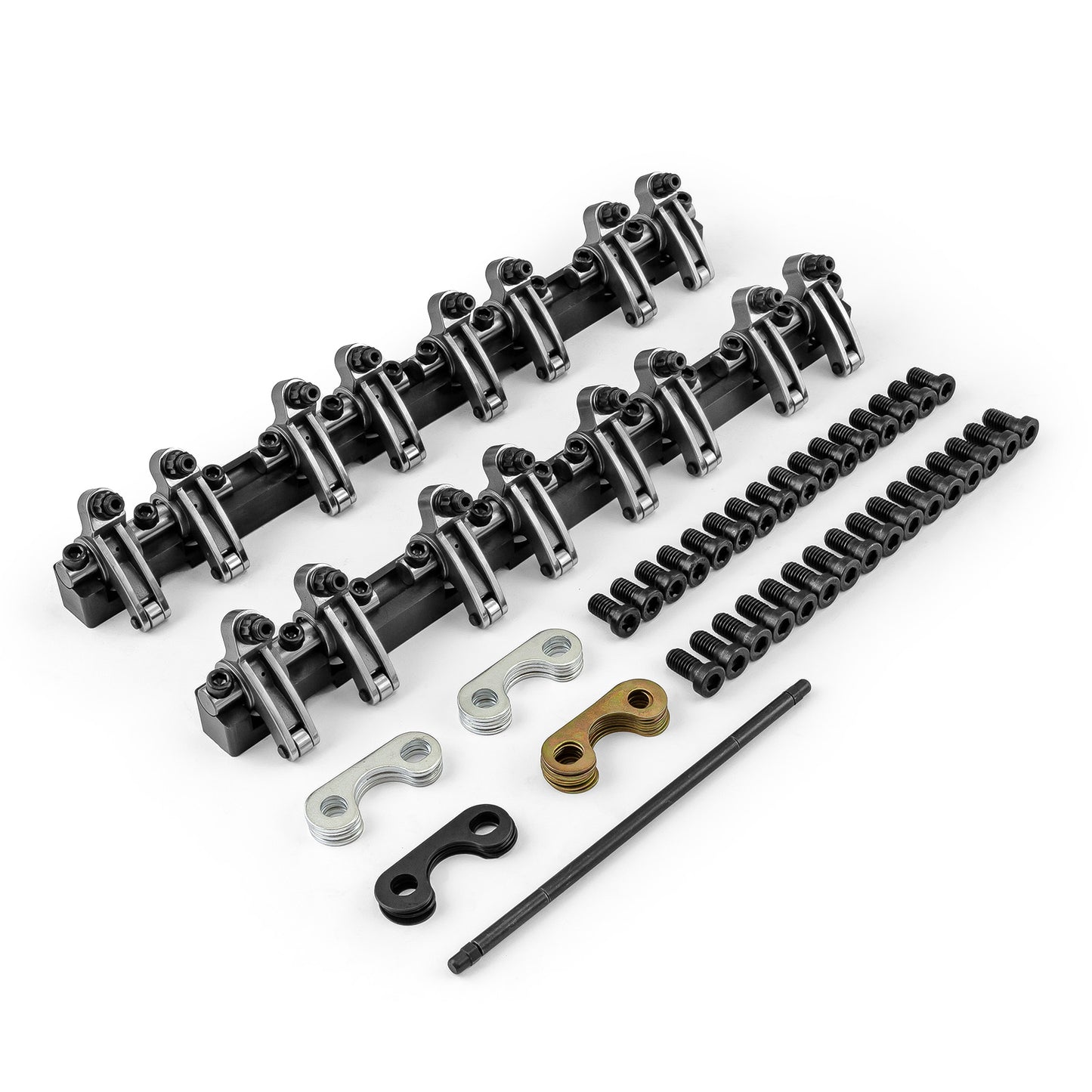 Balancines de rodillos de acero inoxidable DNA® con montaje de eje para Chevy SBC 350, relación 1.6