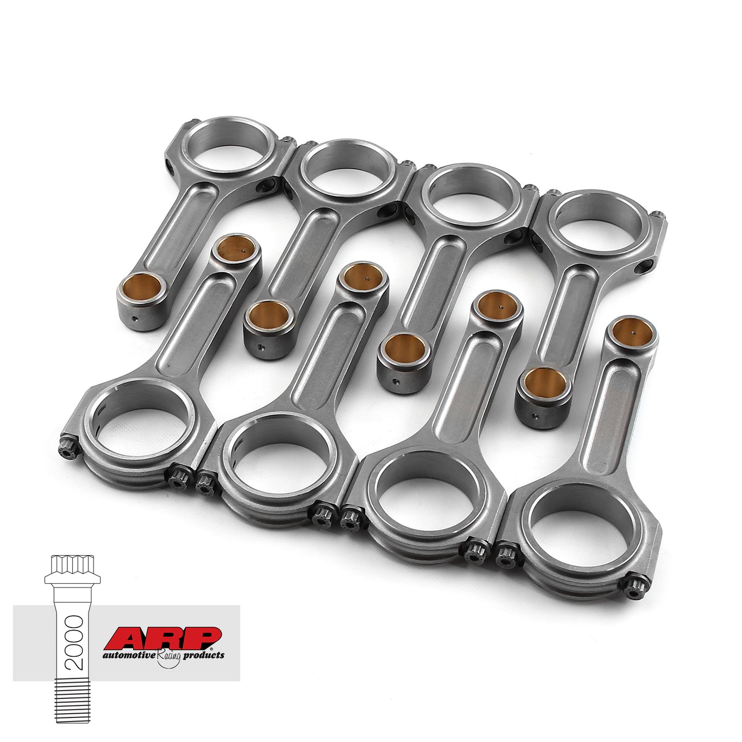 I Beam Pro 6.000" 2.100" .927" 4340 Connecting Rods Chevy SBC 350 w/ ARP 2000