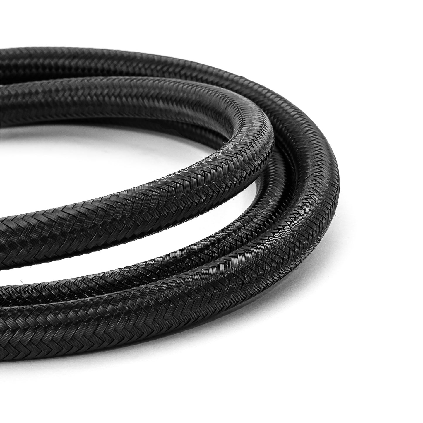 Manguera de nailon trenzado negro de 8 AN (15 pies de longitud)