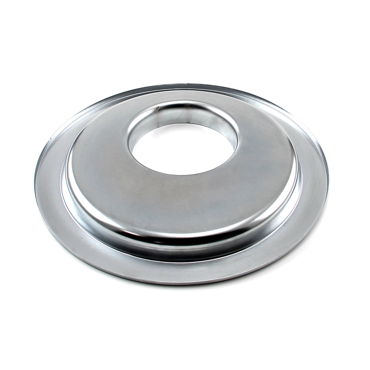 Base de filtro de aire desplazada plana cromada de 14"