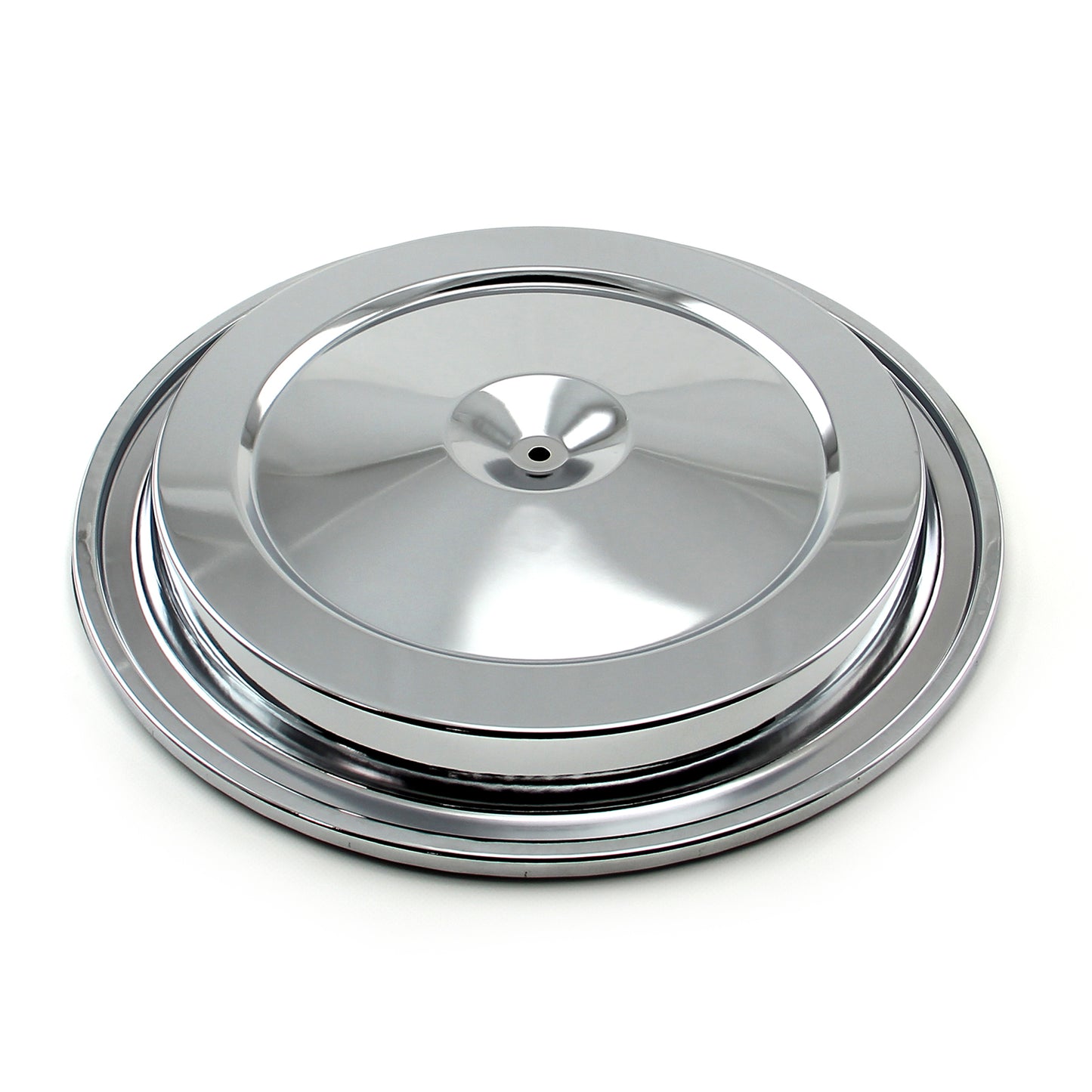 Tapa de filtro de aire redonda de 15" (15,375") - Cromada