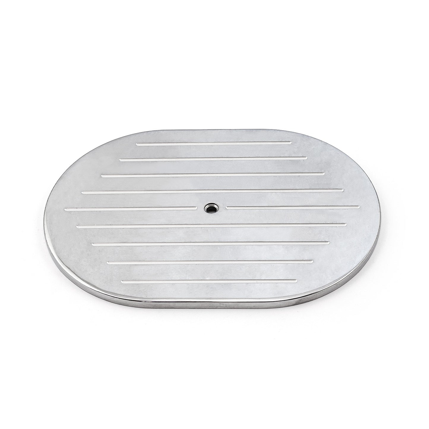 Parte superior del filtro de aire de aluminio fresado con bolas ovaladas de 12"