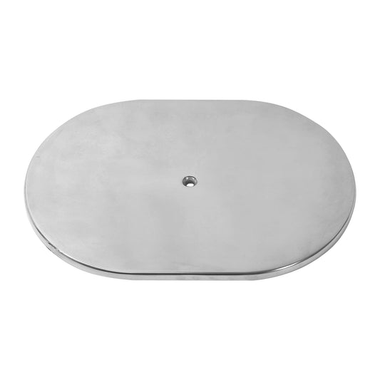 12" Aluminum Oval Plain Air Cleaner Top - Polished