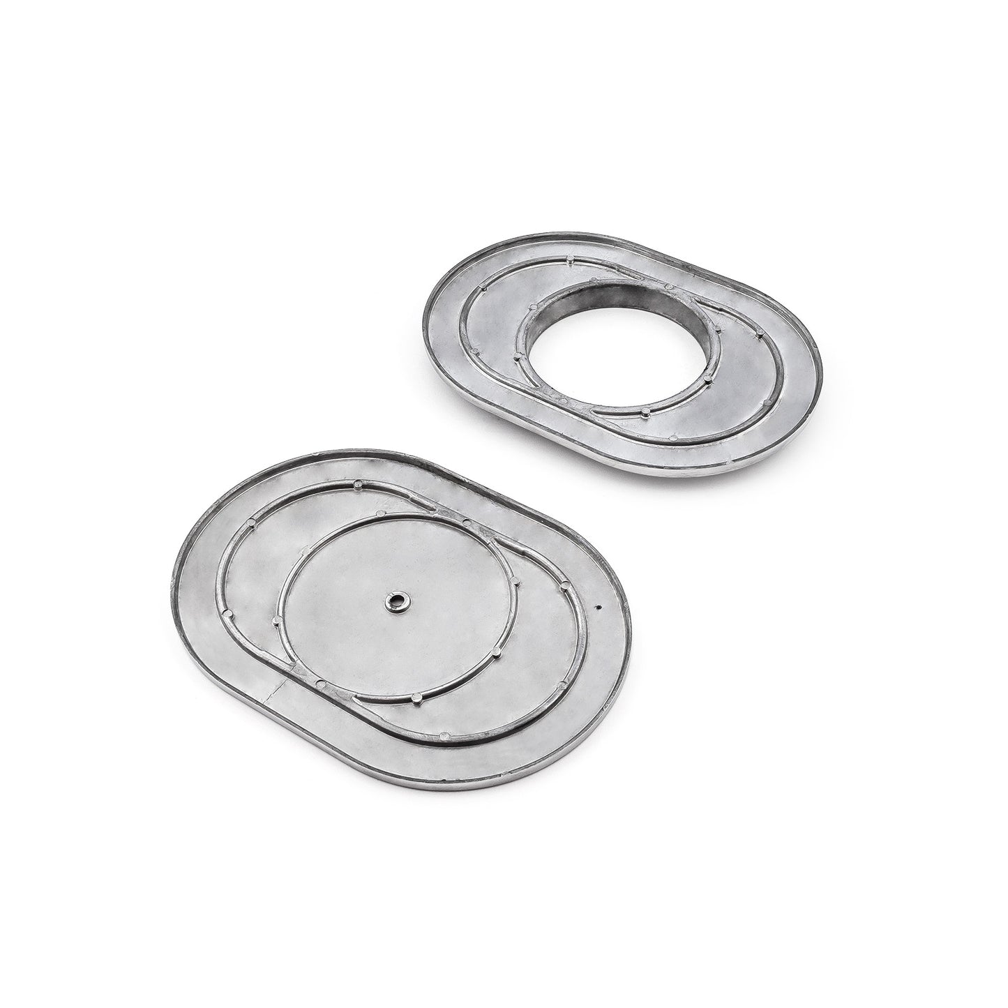 Kit de filtro de aire de aluminio pulido fresado con bolas ovaladas de 12" x 2"