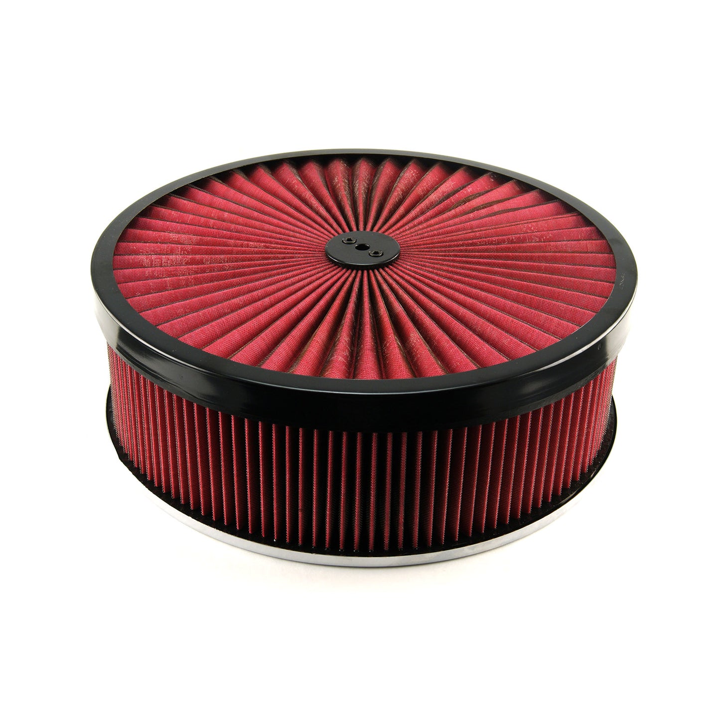 Kit de filtro de aire de base plana con elemento lavable Extreme Top de 14" x 4" y anillo negro