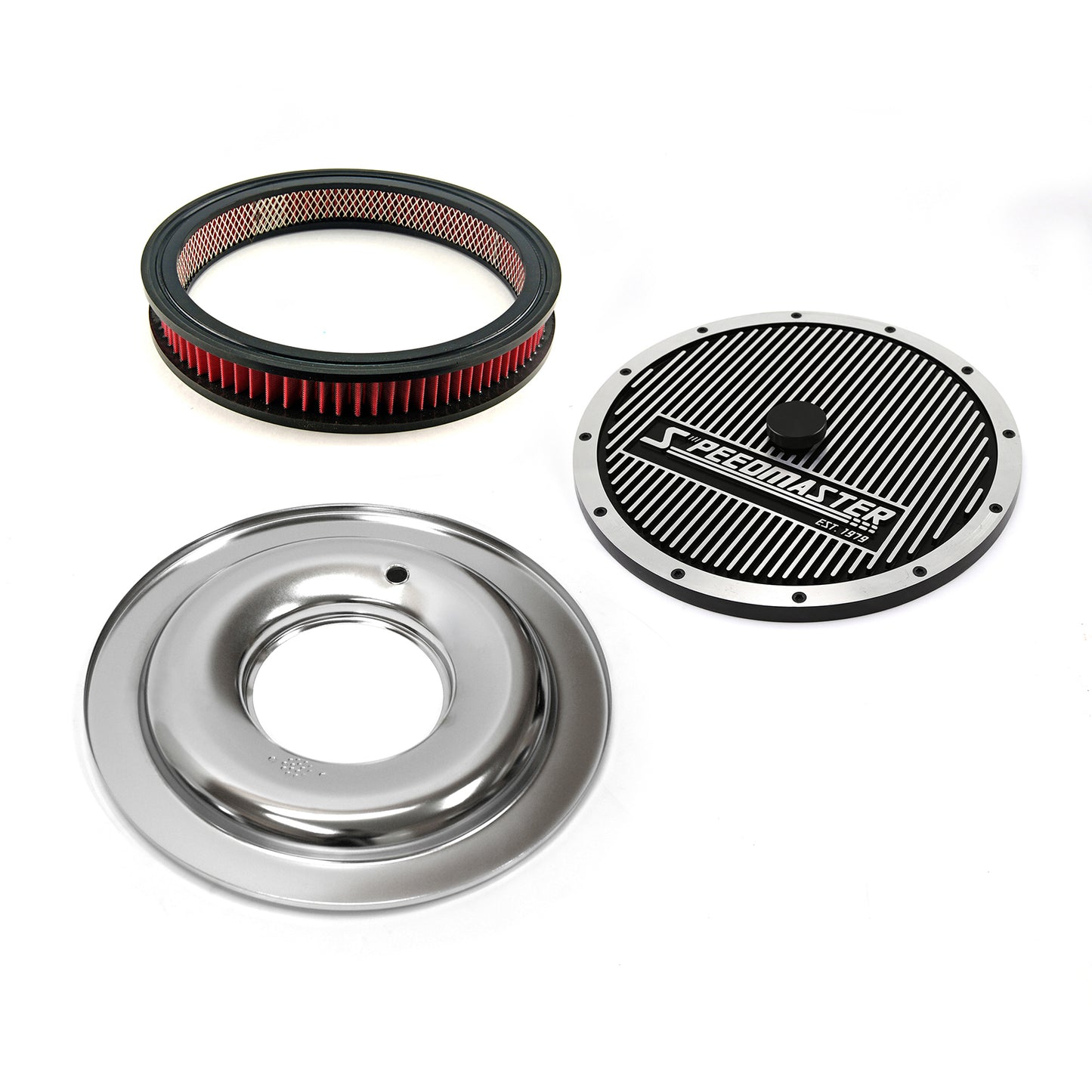 Kit de purificador de aire de base plana superior Elite con elemento lavable de 14" x 2"