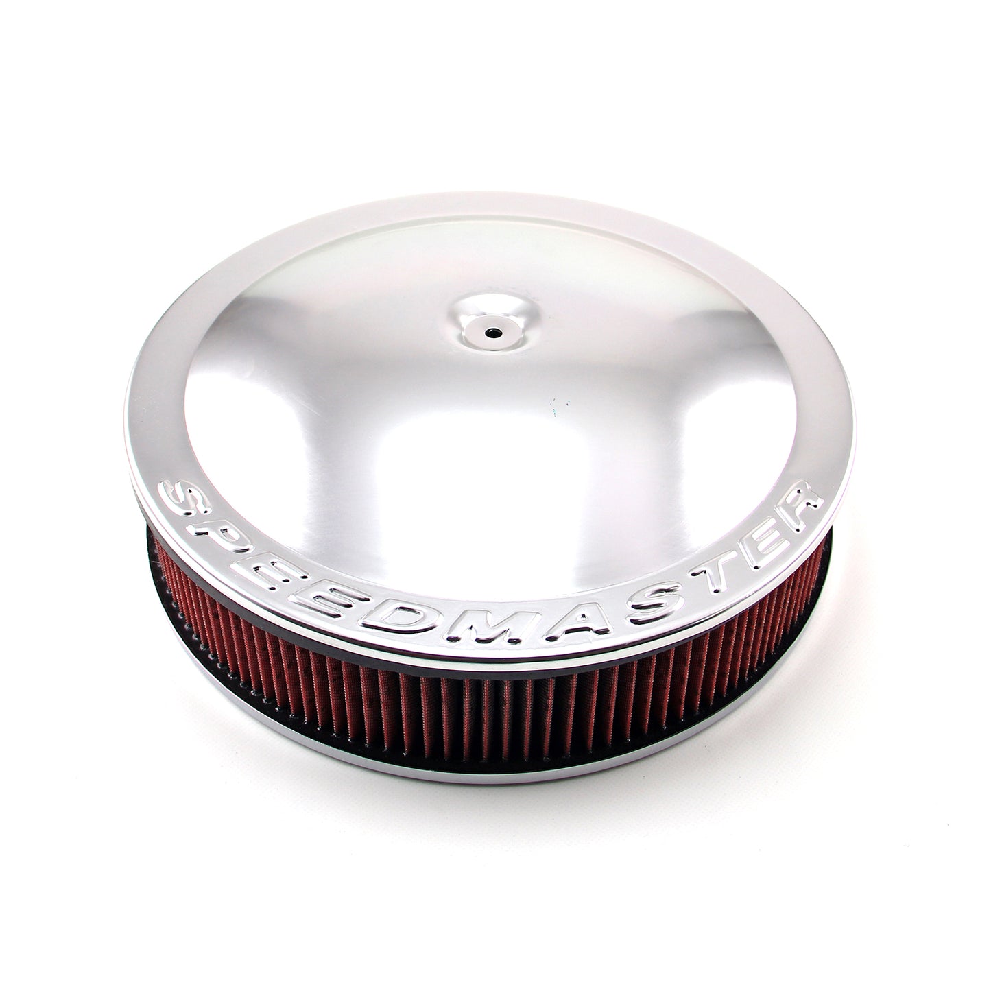 Filtro de aire de aluminio de base plana con elemento lavable de 14" x 3" y color plateado