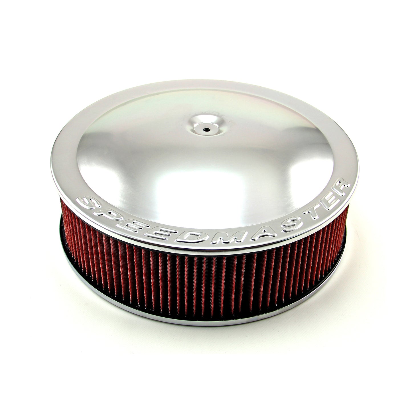 Filtro de aire de aluminio de base plana con elemento lavable de 14" x 4" y color plateado