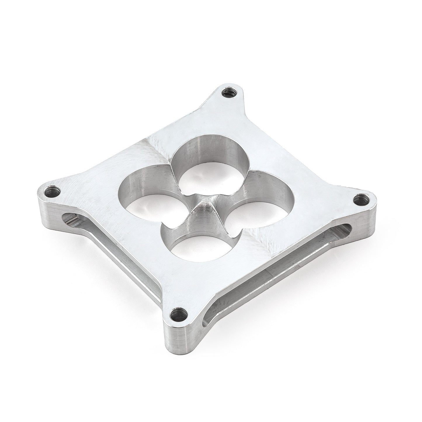 Espaciador de carburador de aluminio 4150 de 1" mecanizado por CNC, diámetro cuadrado, 4 puertos