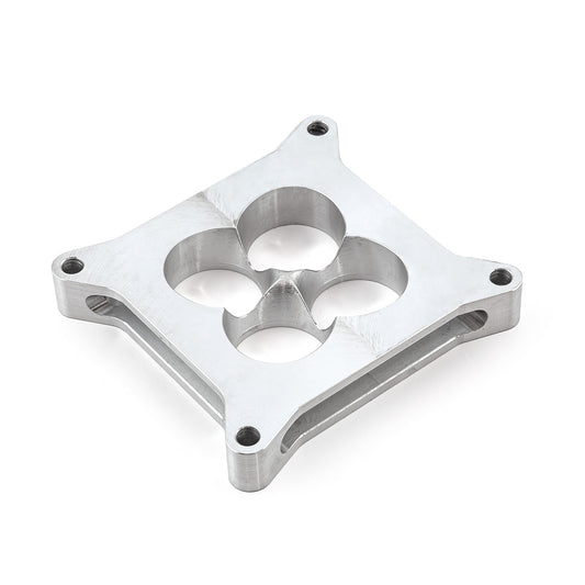 Espaciador de carburador de aluminio 4150 de 1" mecanizado por CNC, diámetro cuadrado, 4 puertos
