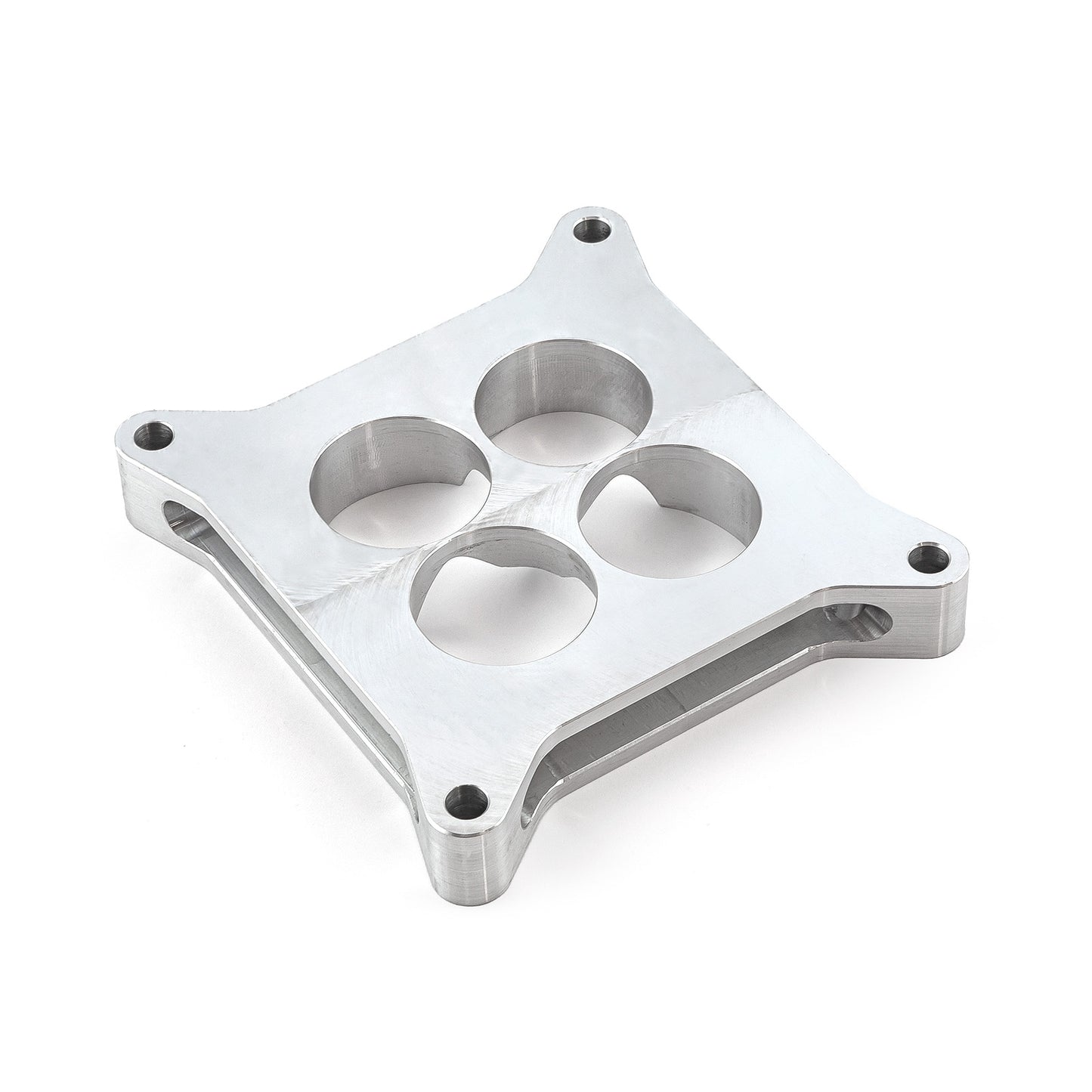 Espaciador de carburador de aluminio 4150 de 1" mecanizado por CNC, diámetro cuadrado, 4 puertos