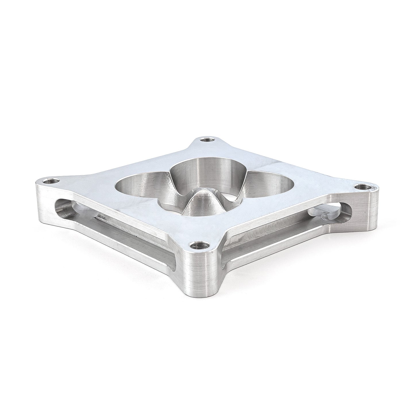 Espaciador de carburador de aluminio 4150 de 1" mecanizado por CNC, diámetro cuadrado, 4 puertos