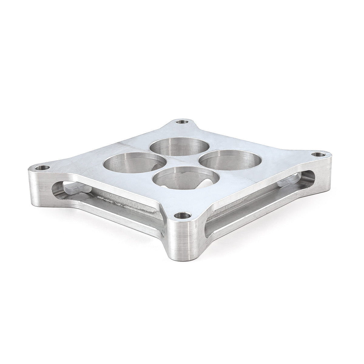 Espaciador de carburador de aluminio 4150 de 1" mecanizado por CNC, diámetro cuadrado, 4 puertos