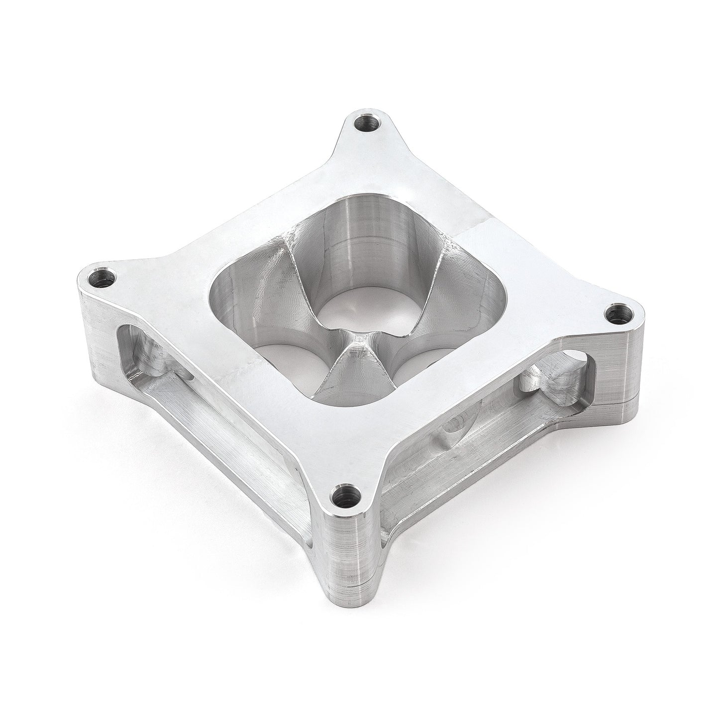 Espaciador de carburador de aluminio 4150 de 2" mecanizado por CNC, diámetro cuadrado, 4 puertos