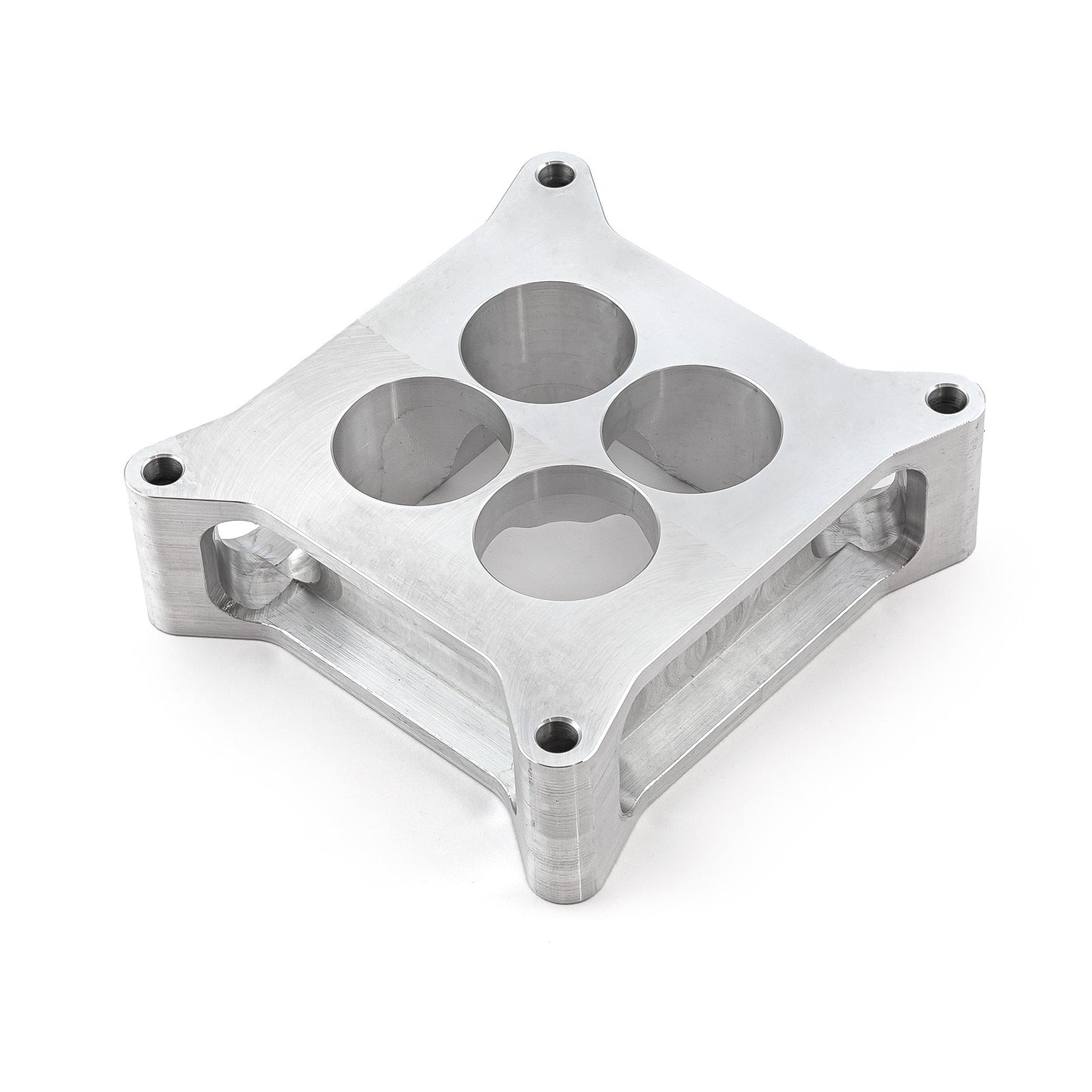 Espaciador de carburador de aluminio 4150 de 2" mecanizado por CNC, diámetro cuadrado, 4 puertos