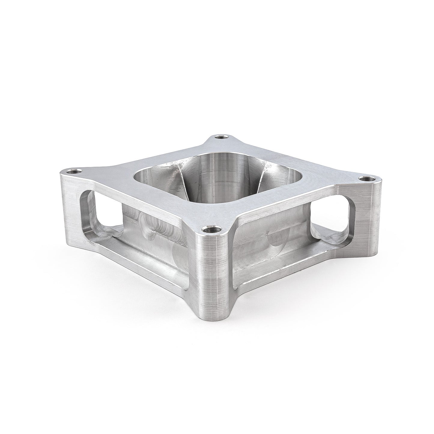 Espaciador de carburador de aluminio 4150 de 2" mecanizado por CNC, diámetro cuadrado, 4 puertos