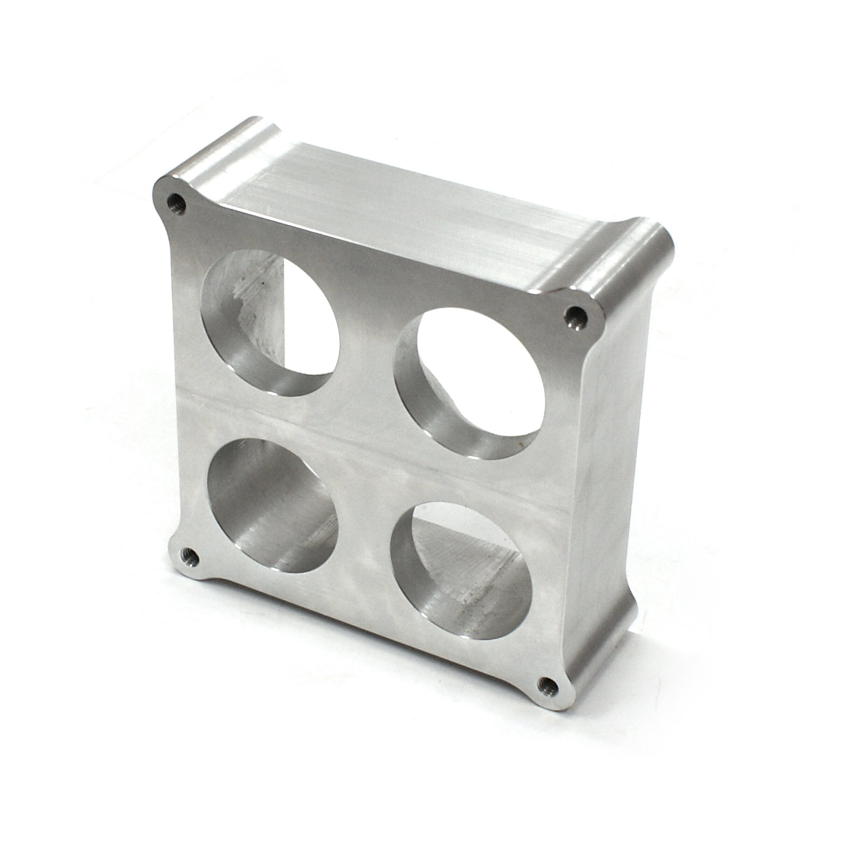 Espaciador de carburador de aluminio 4500 de 2" mecanizado por CNC, diámetro cuadrado, 4 puertos