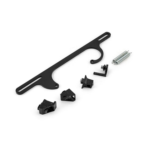 Carburetor Throttle Cable Bracket Kit w/ Return Springs - Billet Black