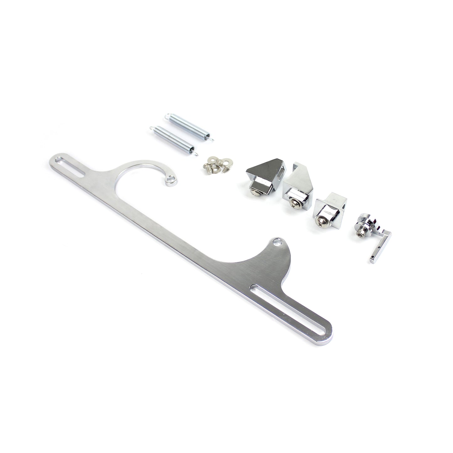 Kit de soporte de cable del acelerador del carburador con resortes de retorno - Cromo macizo