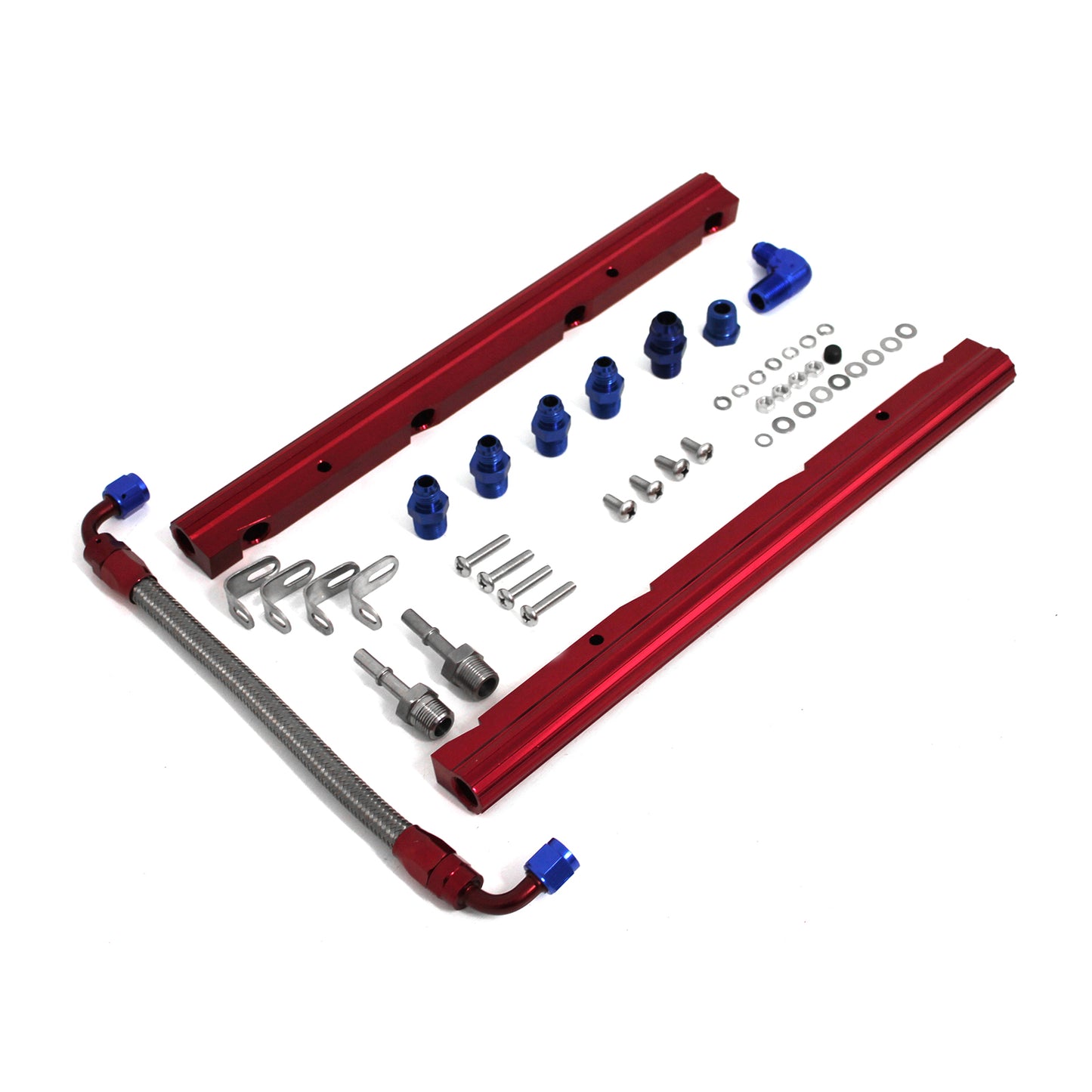 Kit de riel de inyector de combustible de aluminio billet para Chevy LS1, LS2 y LS6