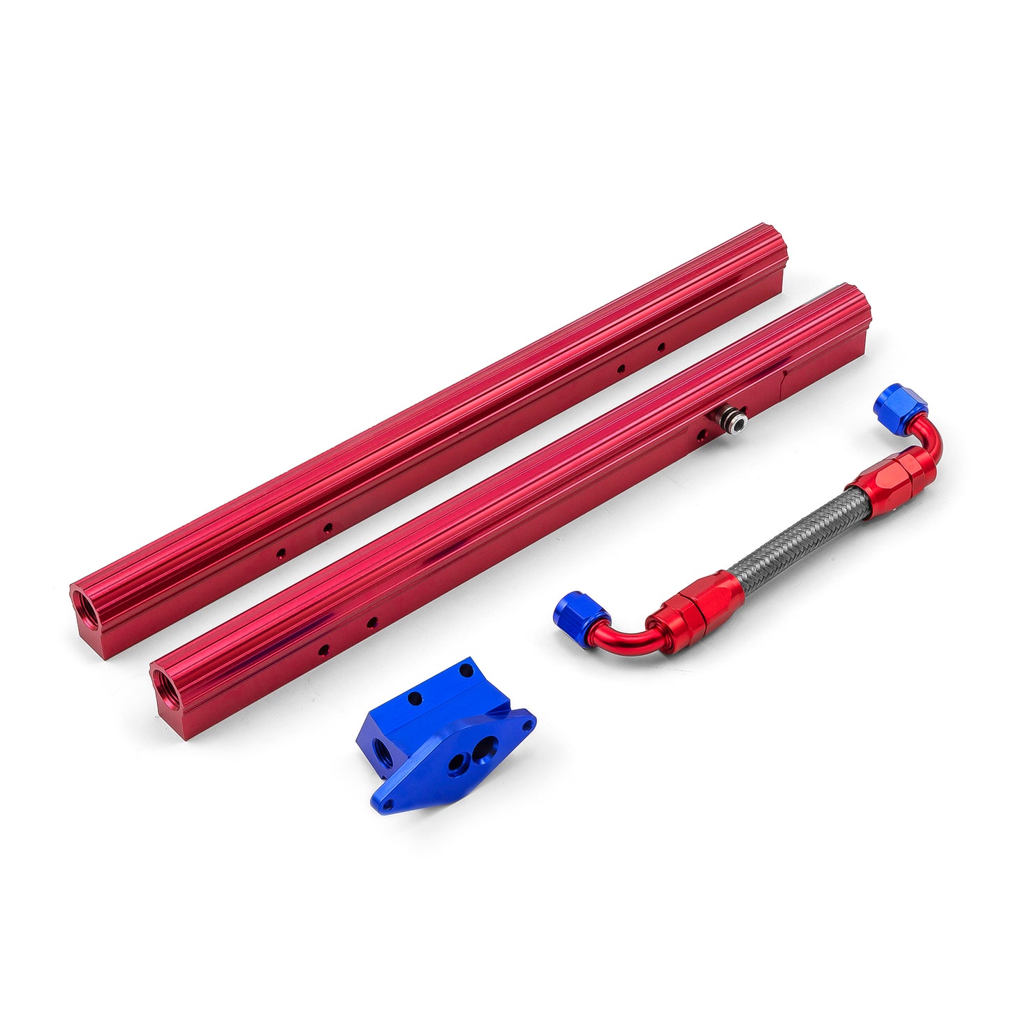 Ford 302 351 5.0L 5.7L Billet Aluminum Fuel Injector Rail Kit (OEM Angled)