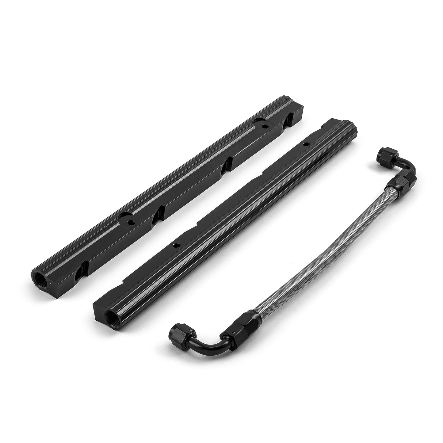 Kit de riel de inyector de combustible de aluminio billet de repuesto original para Chevy LS2 LS7 2005-2006 (negro)