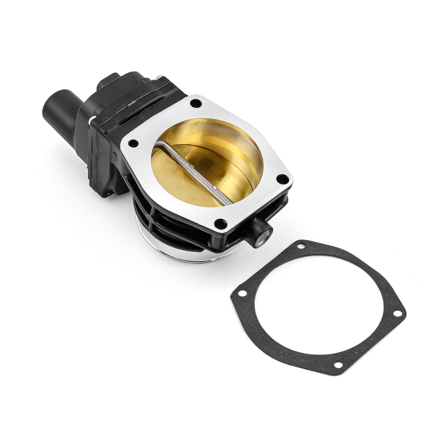 Cuerpo del acelerador Fly By Wire LS2 de 92 mm, 4 pernos y alto flujo, color negro