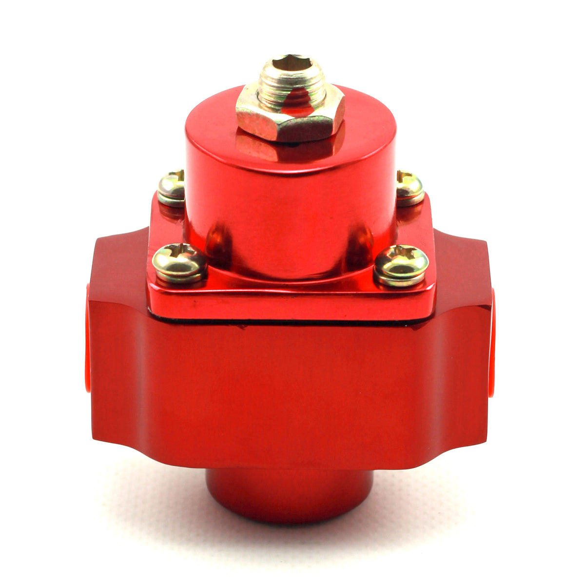 3-12 psi Adjustable Universal Deadhead Fuel Pressure Billet Regulator Red