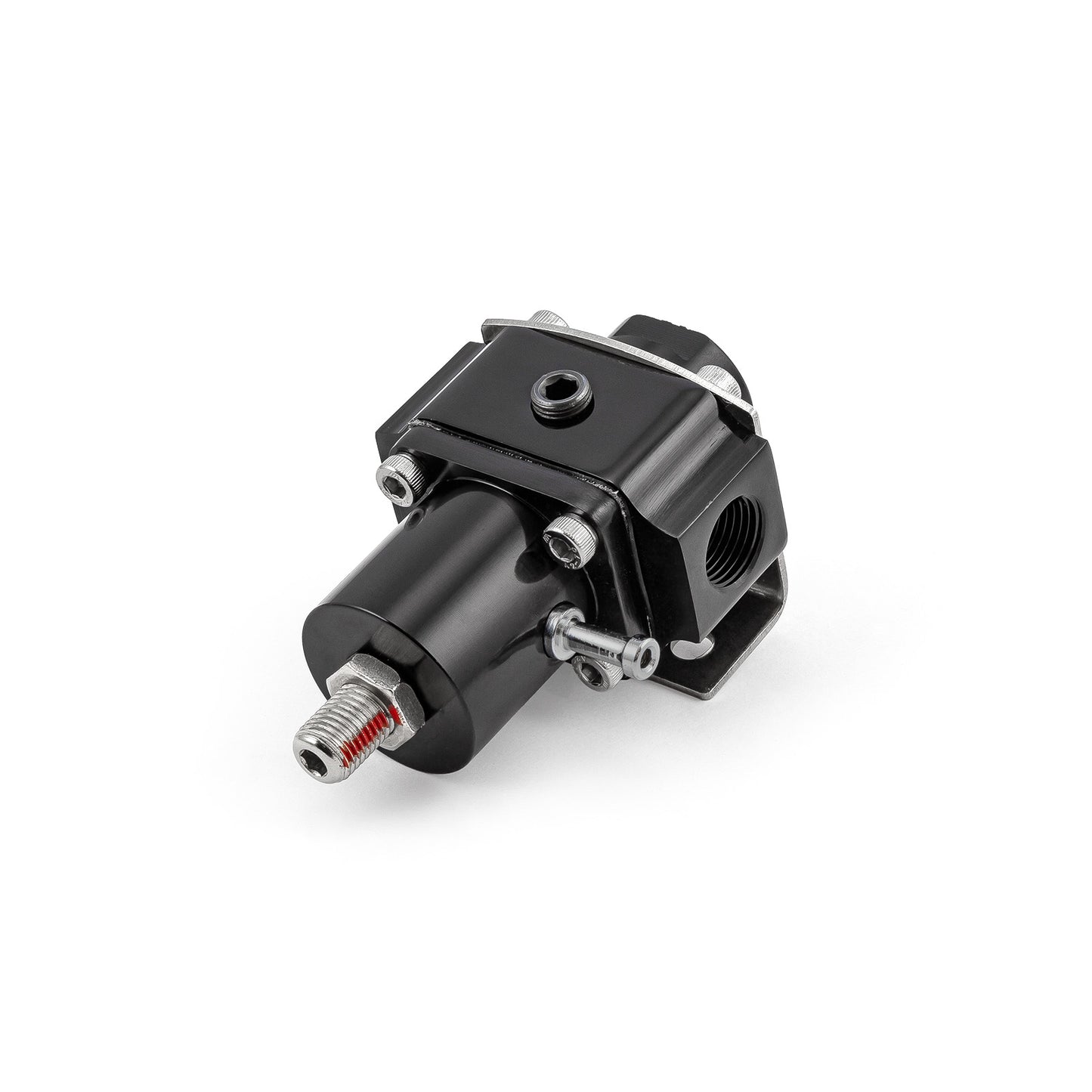 Regulador de presión de inyección de combustible EFI universal de 3/8" NPT, color negro, con puerto de referencia de refuerzo