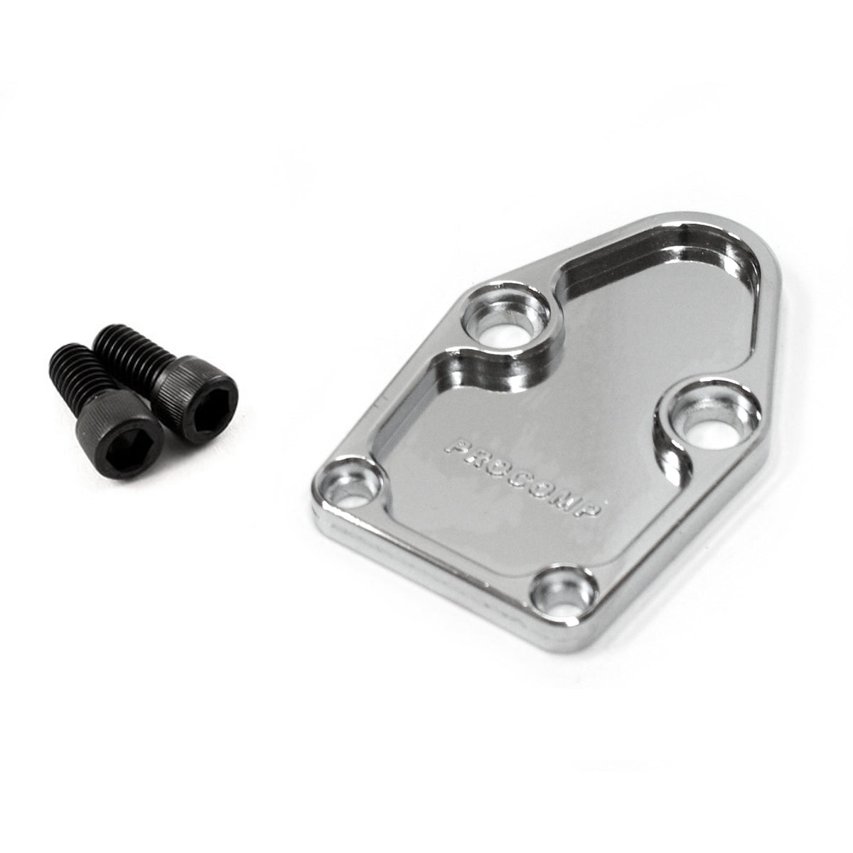 Placa de bloqueo de bomba de combustible cromada para Chevy SBC 350