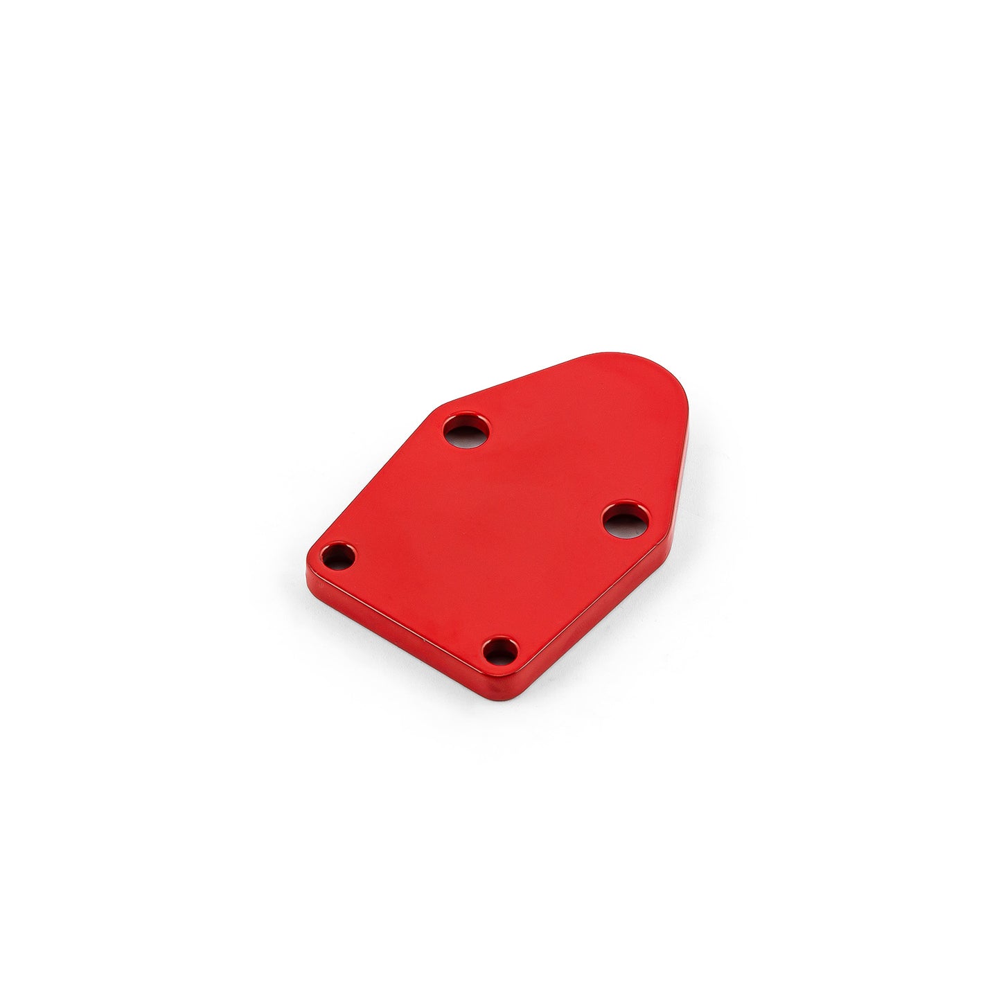 Chevy SBC 350 Fuel Pump Block-Off Plate Red