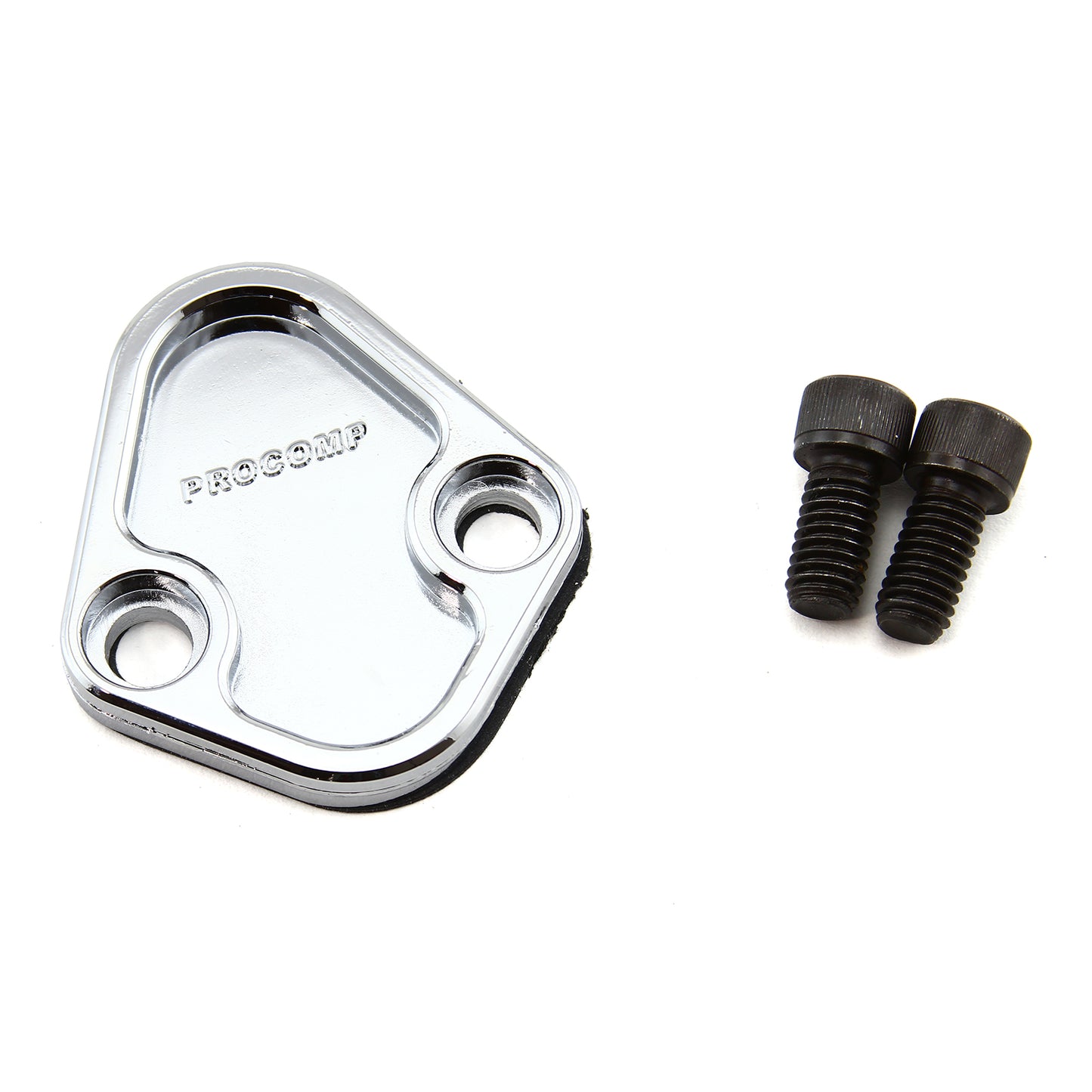 Universal Chevy BBC Ford SB BB Chrysler Fuel Pump Block-Off Plate Chrome