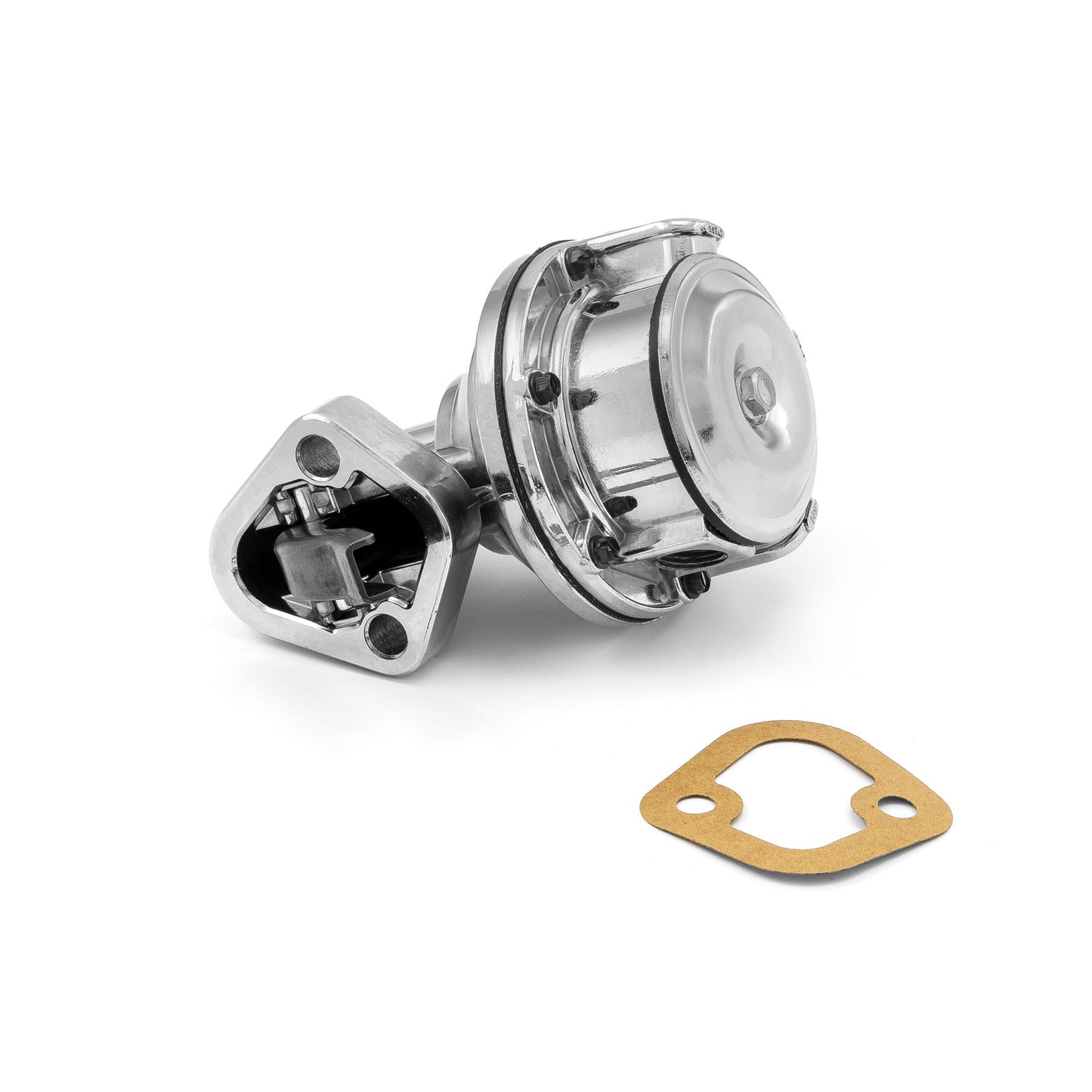 Chevy SBC 350 High Volume Mechanical Fuel Pump Chrome 3/8" NPT Fitting