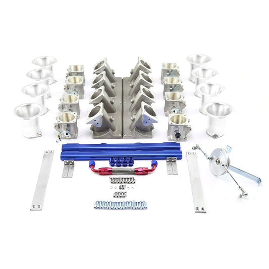 Sistema de colector de admisión de pila EFI de tiro descendente para Chevy GM LS7, satinado